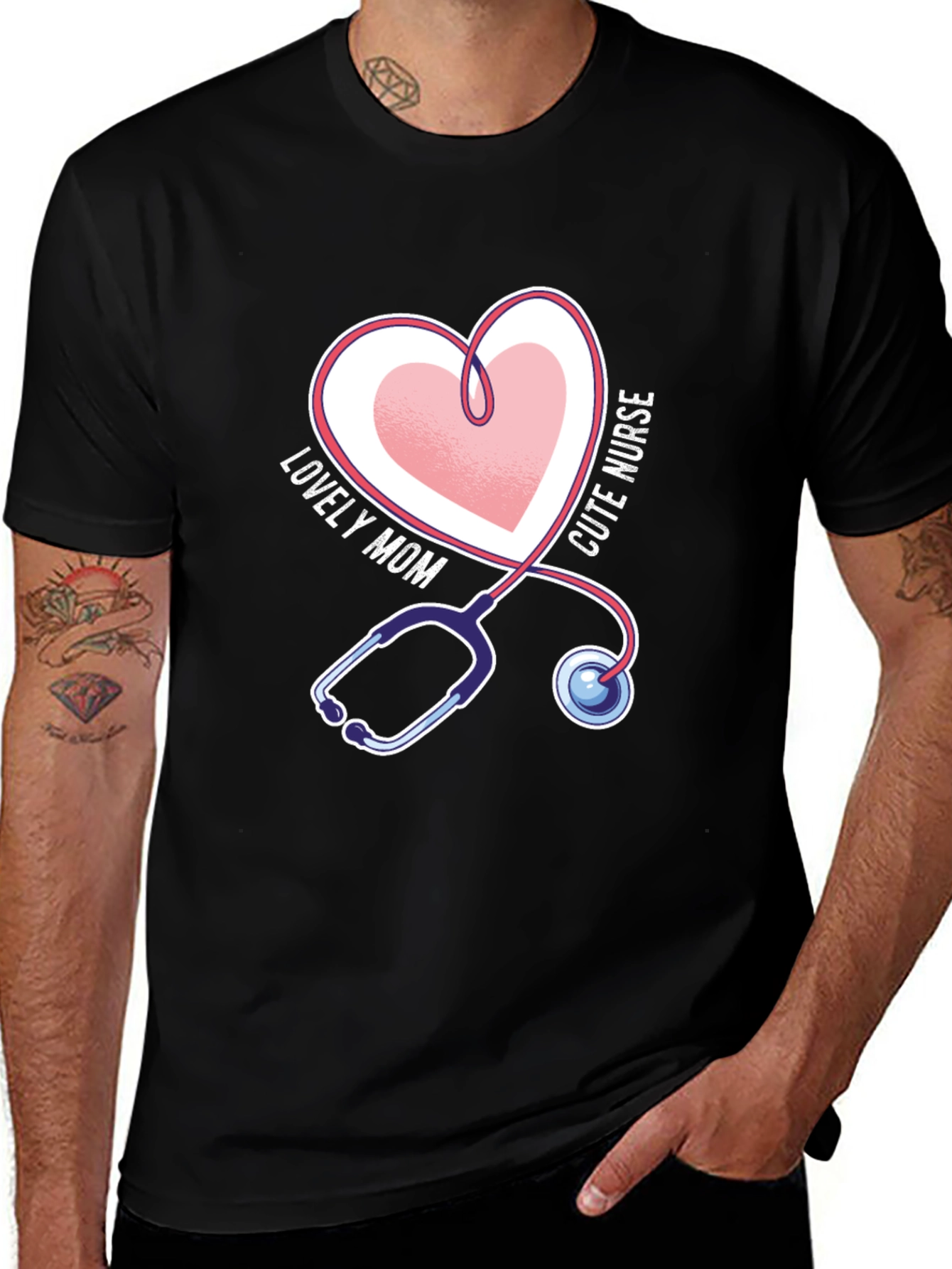 Camiseta Negra Mamá Enfermera