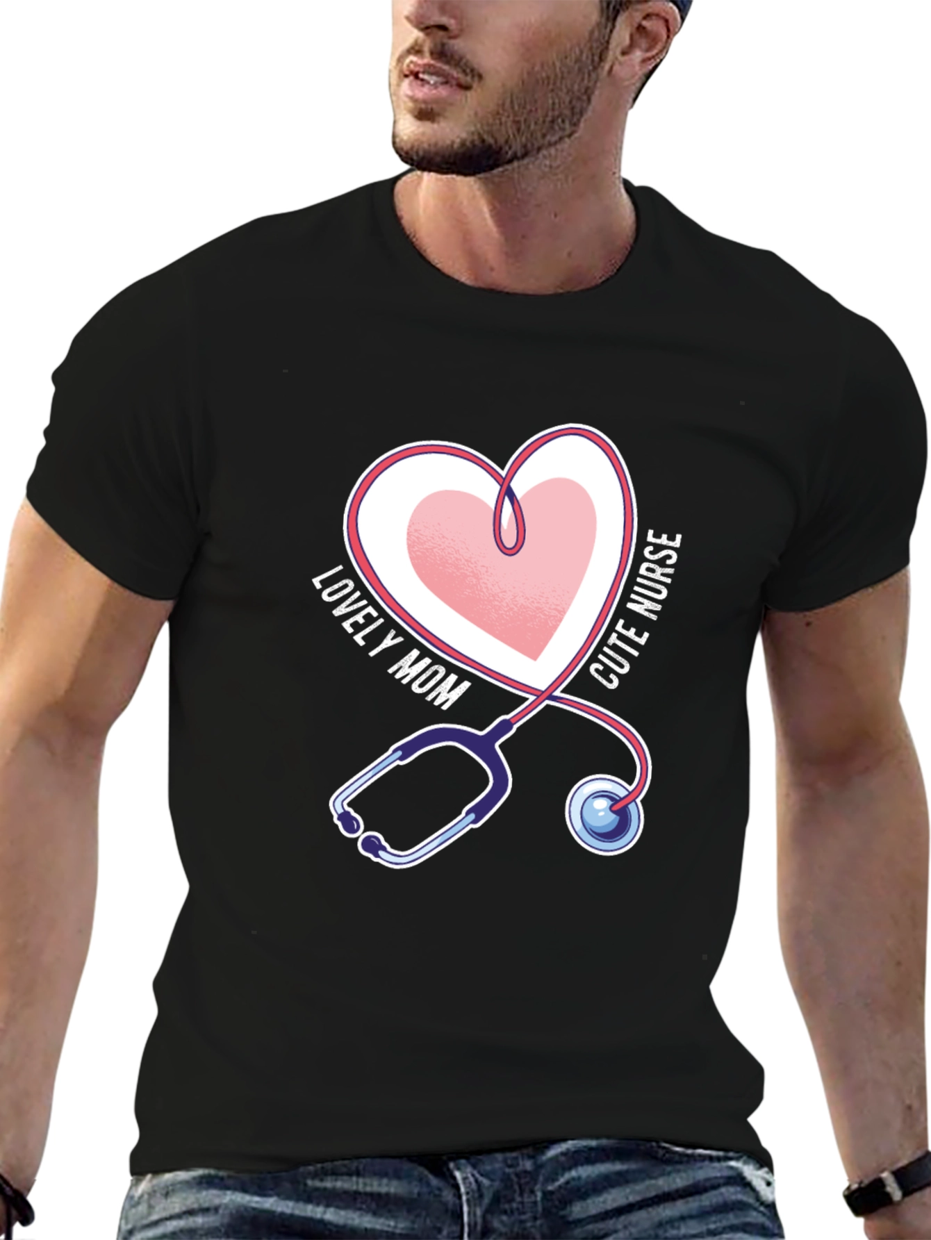 Camiseta Negra Mamá Enfermera