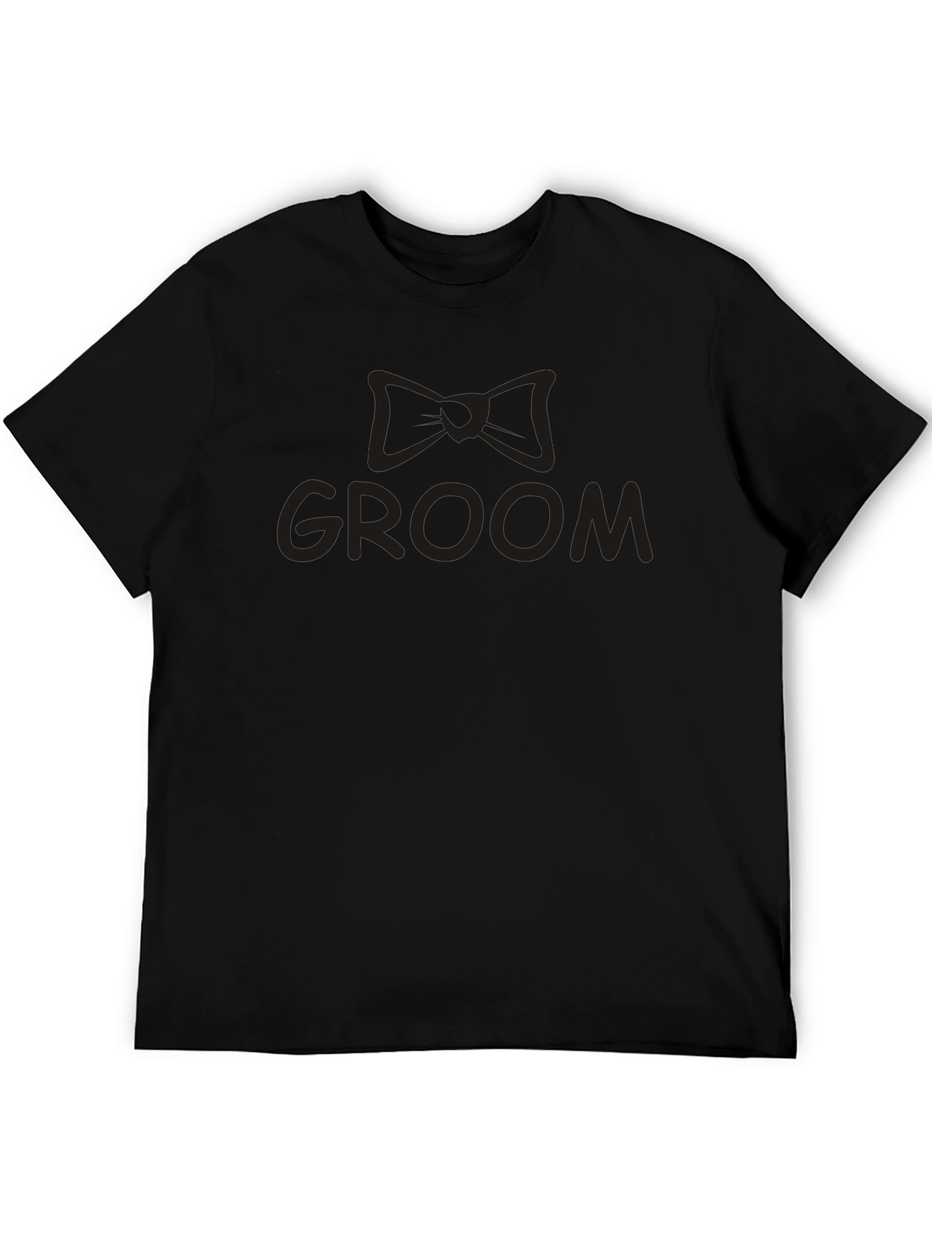 Camiseta Negra Groom con Diseño de Lazo