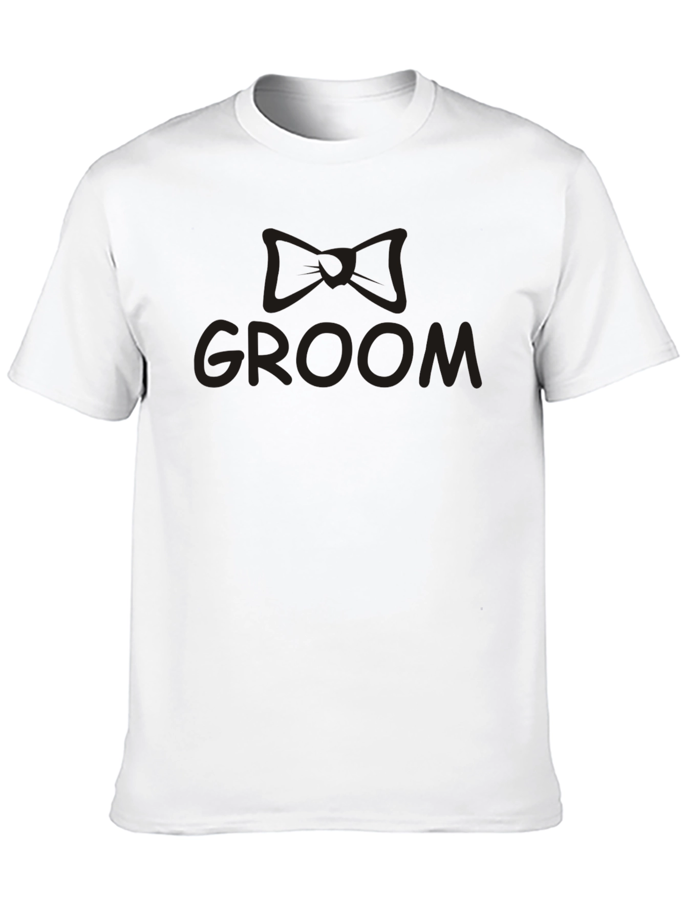 Camiseta Negra Groom con Diseño de Lazo