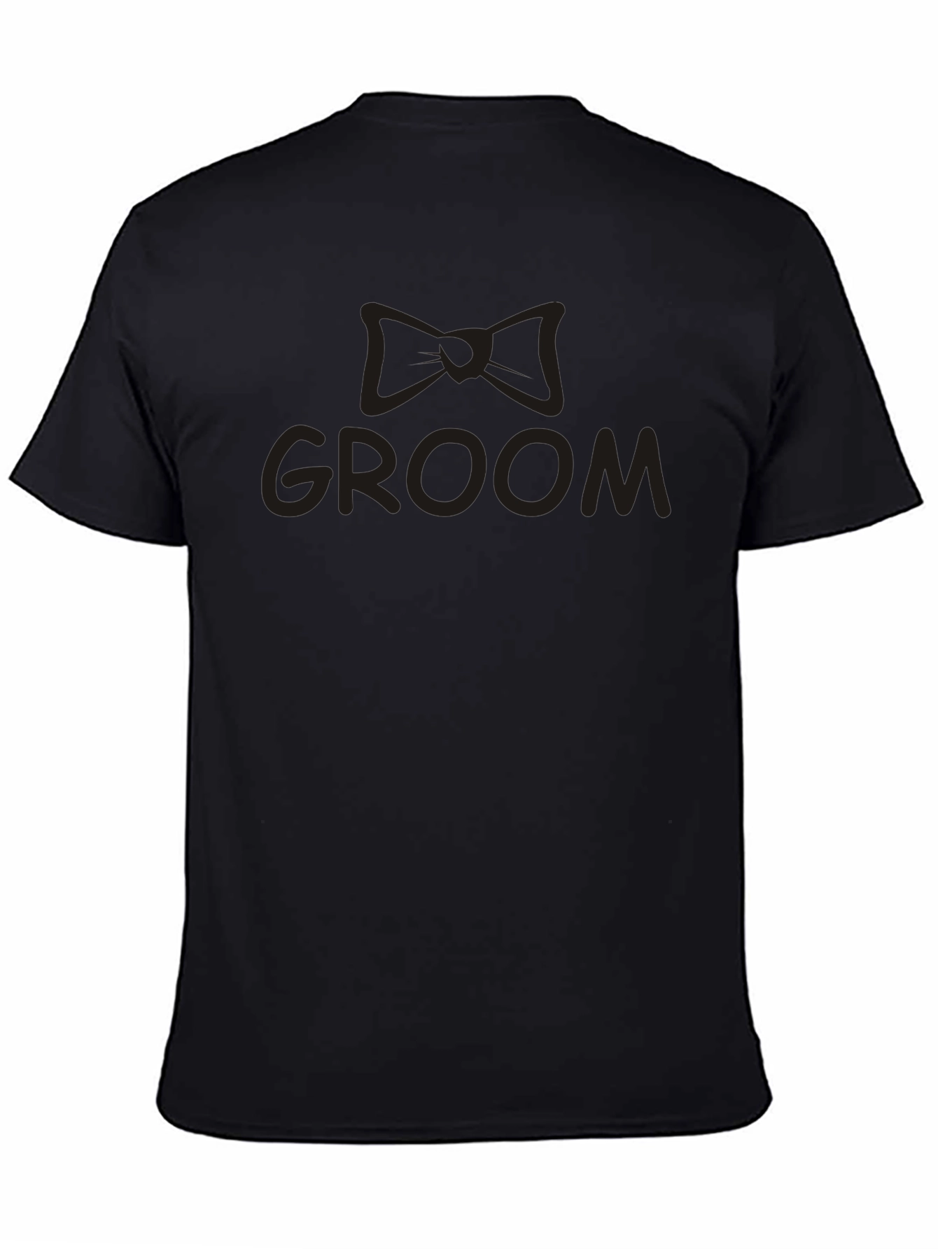 Camiseta Negra Groom con Diseño de Lazo
