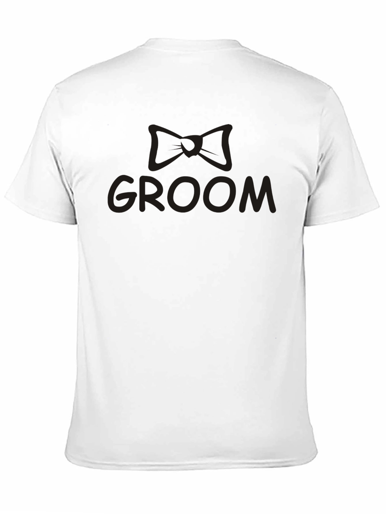 Camiseta Negra Groom con Diseño de Lazo