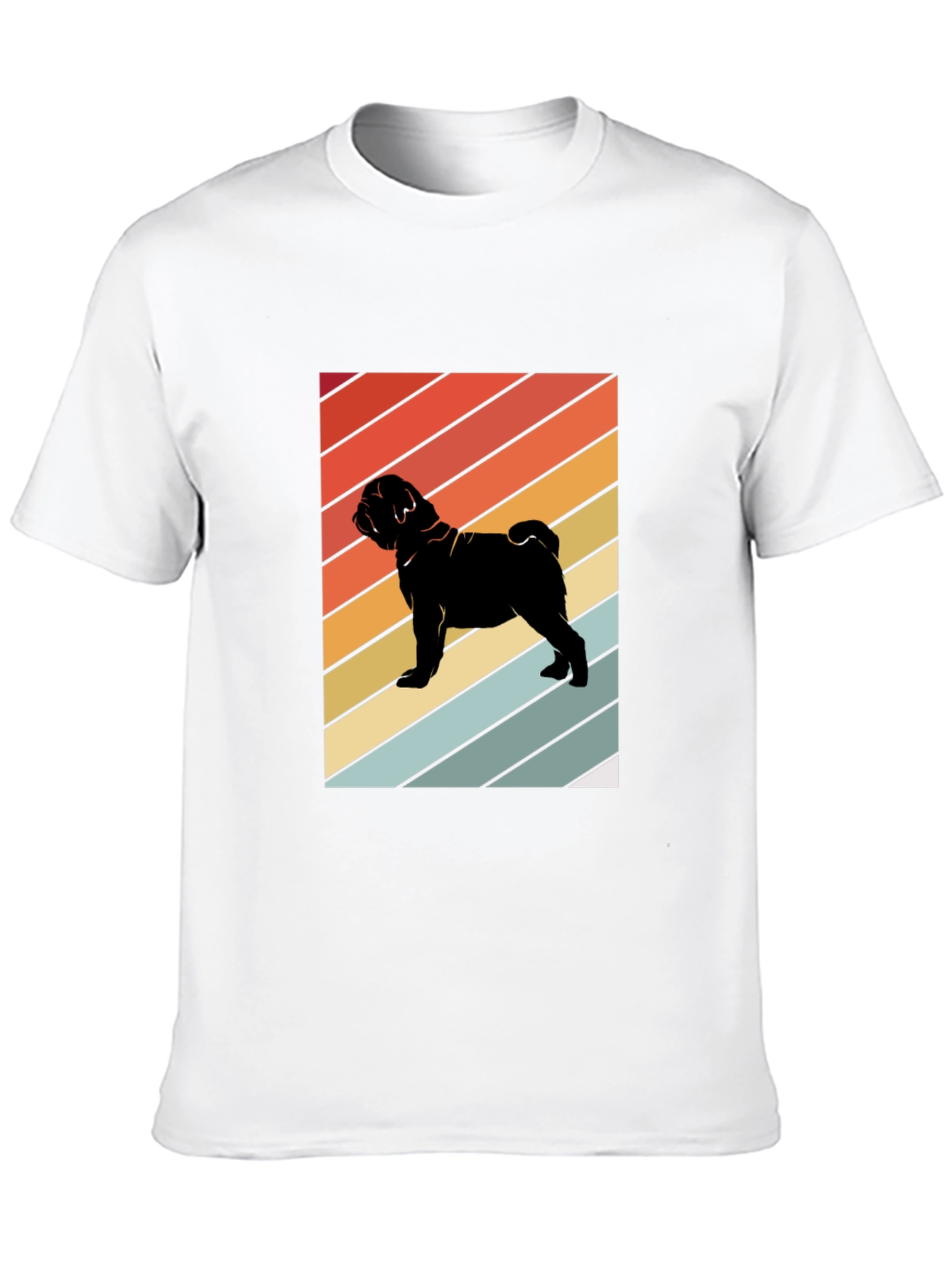 Camiseta Negra Retro Pug