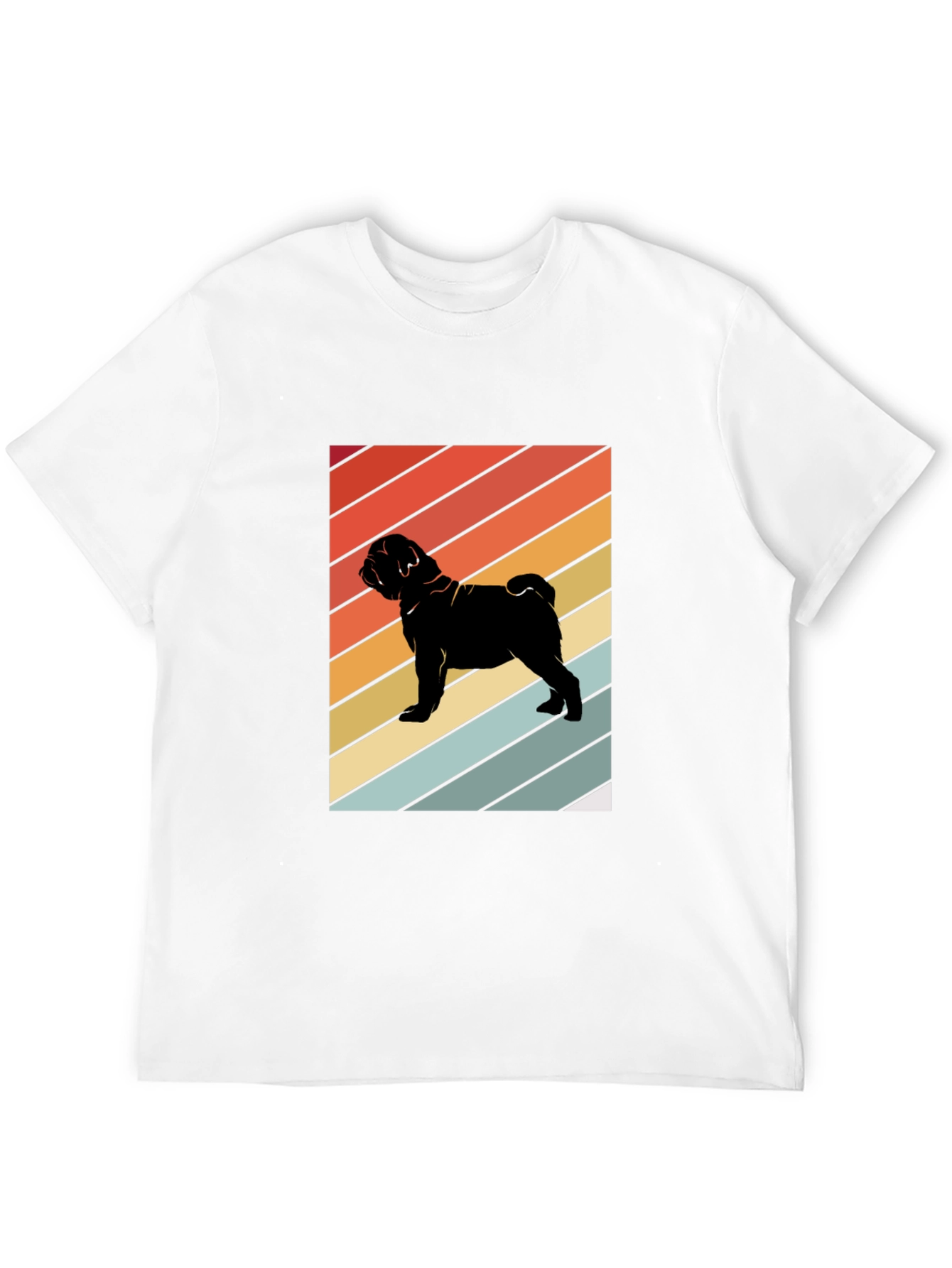 Camiseta Negra Retro Pug