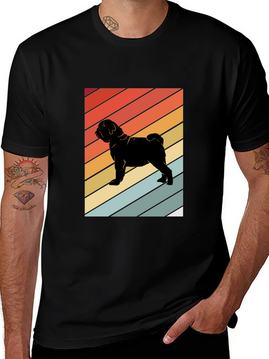 Camiseta Negra Retro Pug