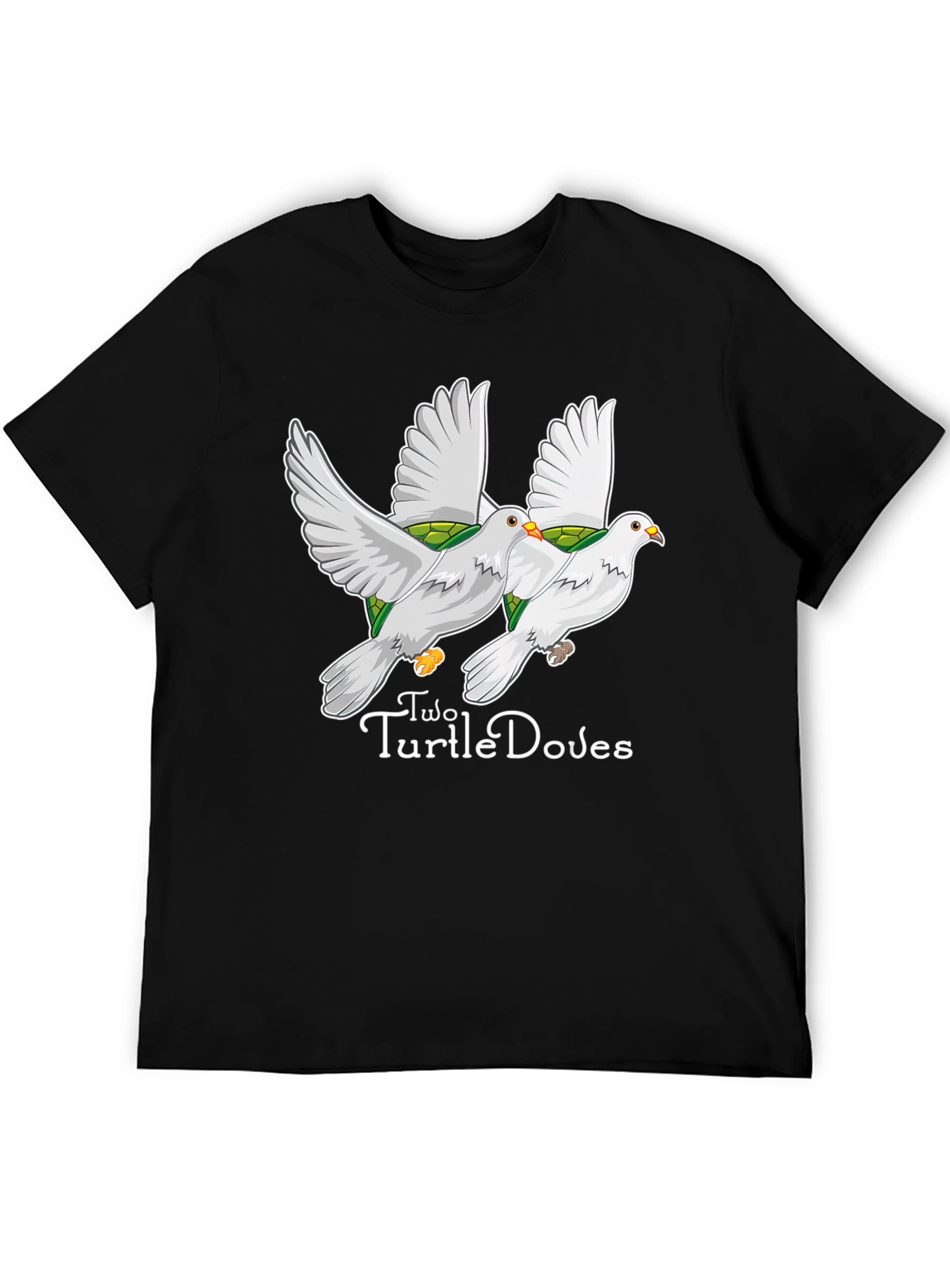 Camiseta Negra: Dos Tórtolas-Tortugas