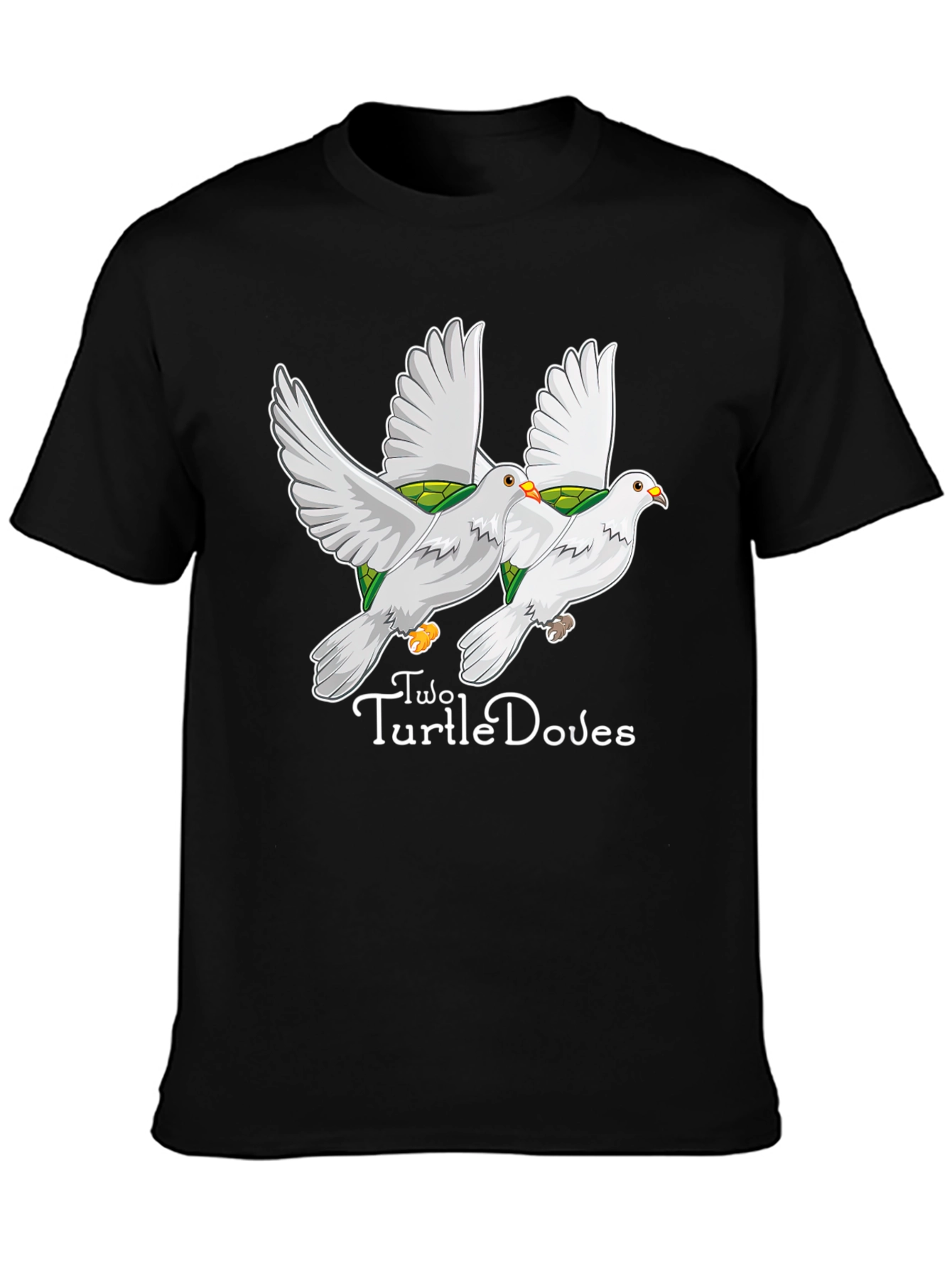Camiseta Negra: Dos Tórtolas-Tortugas