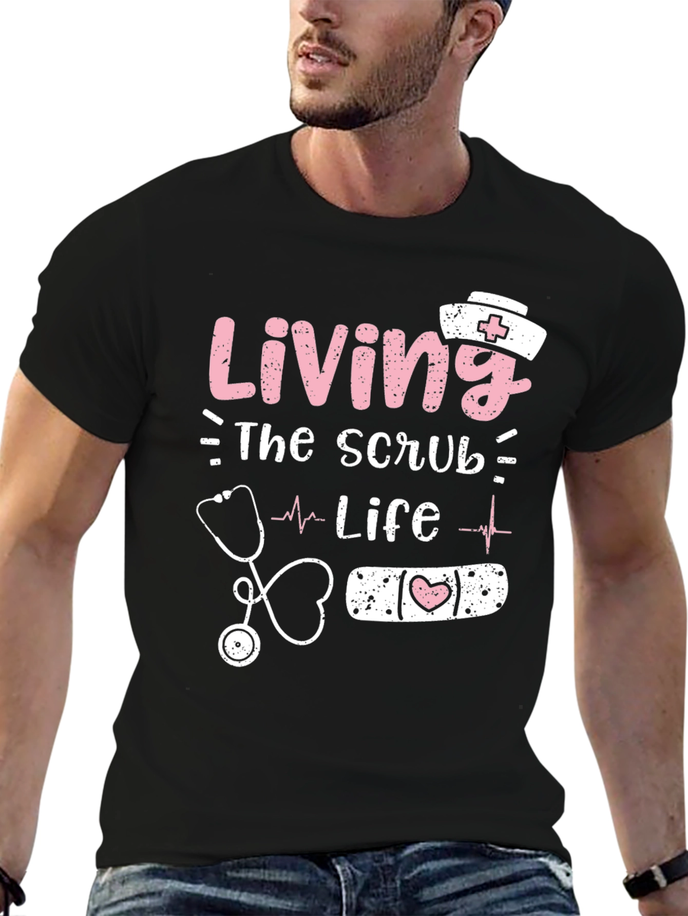 Camiseta Living the Scrub Life para Enfermeras