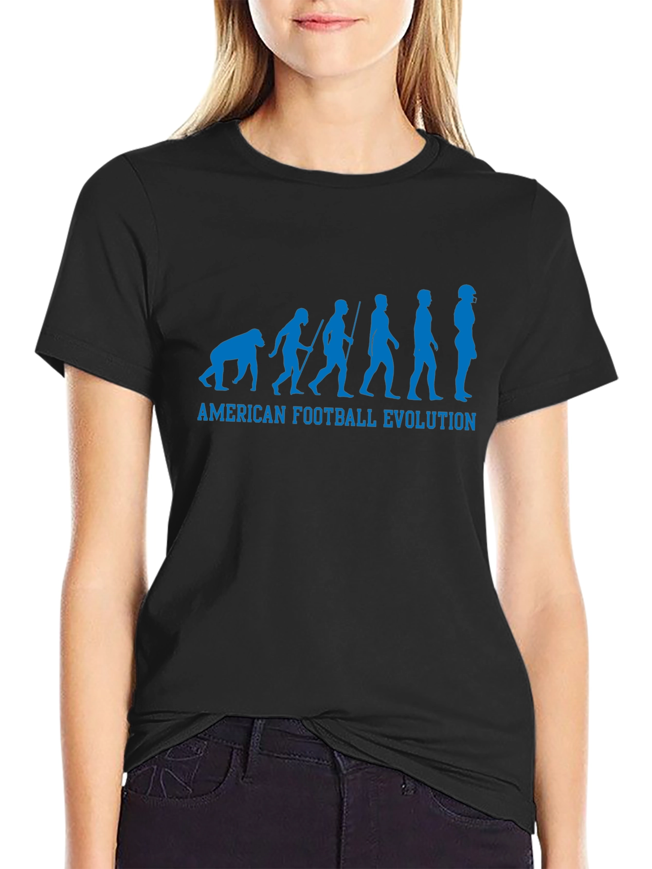 Camiseta Negra Evolución Fútbol Americano