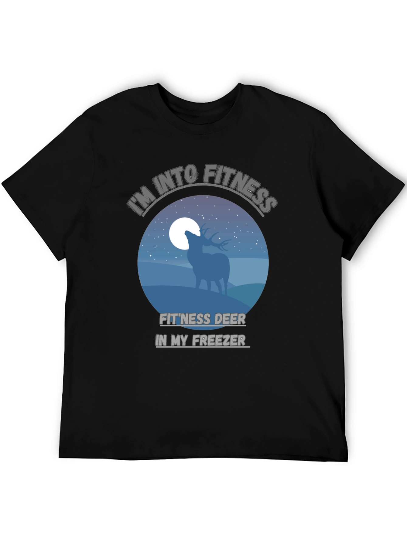 Camiseta Negra: Fitness Deer