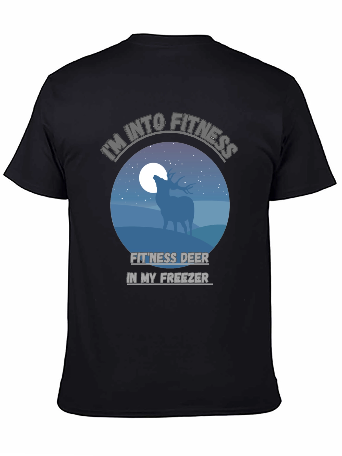 Camiseta Negra: Fitness Deer