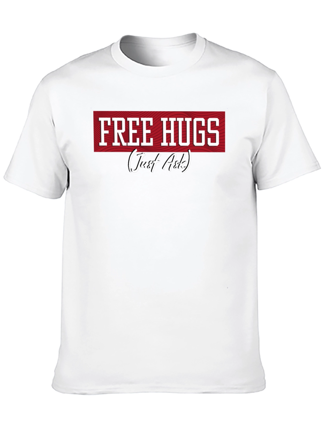 Camiseta Negra Free Hugs (Just Ask)