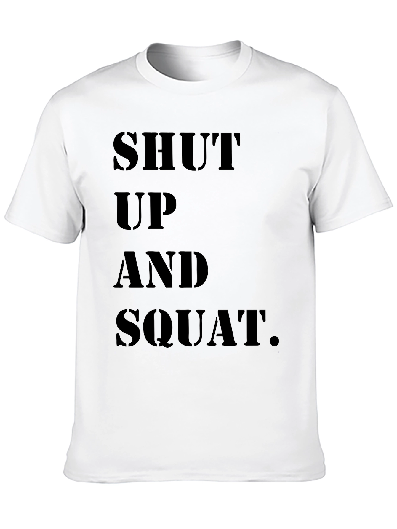 Camiseta Negra: Shut Up and Squat