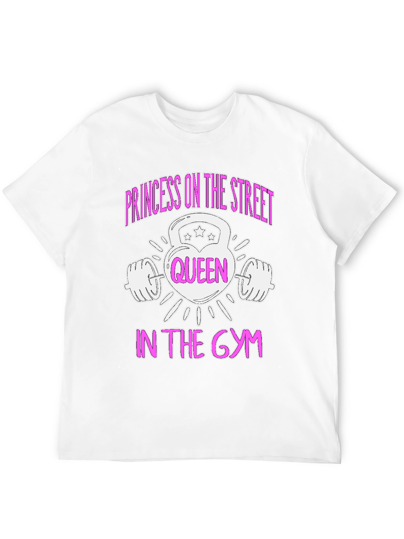 Camiseta Negra Mujer Poderosa Reina en el Gym