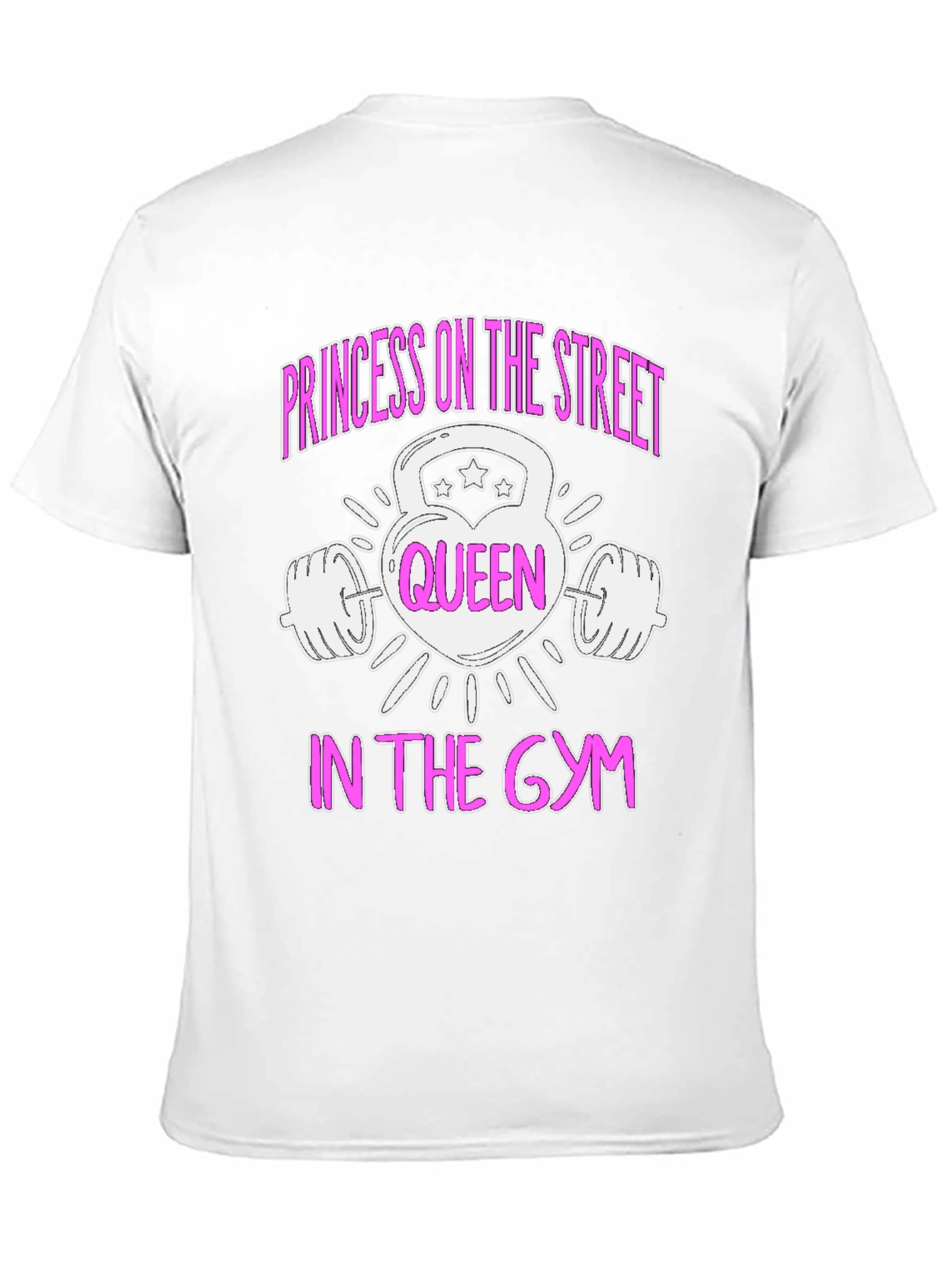 Camiseta Negra Mujer Poderosa Reina en el Gym
