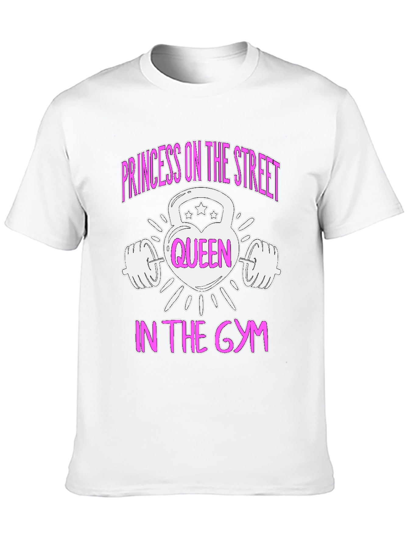 Camiseta Negra Mujer Poderosa Reina en el Gym