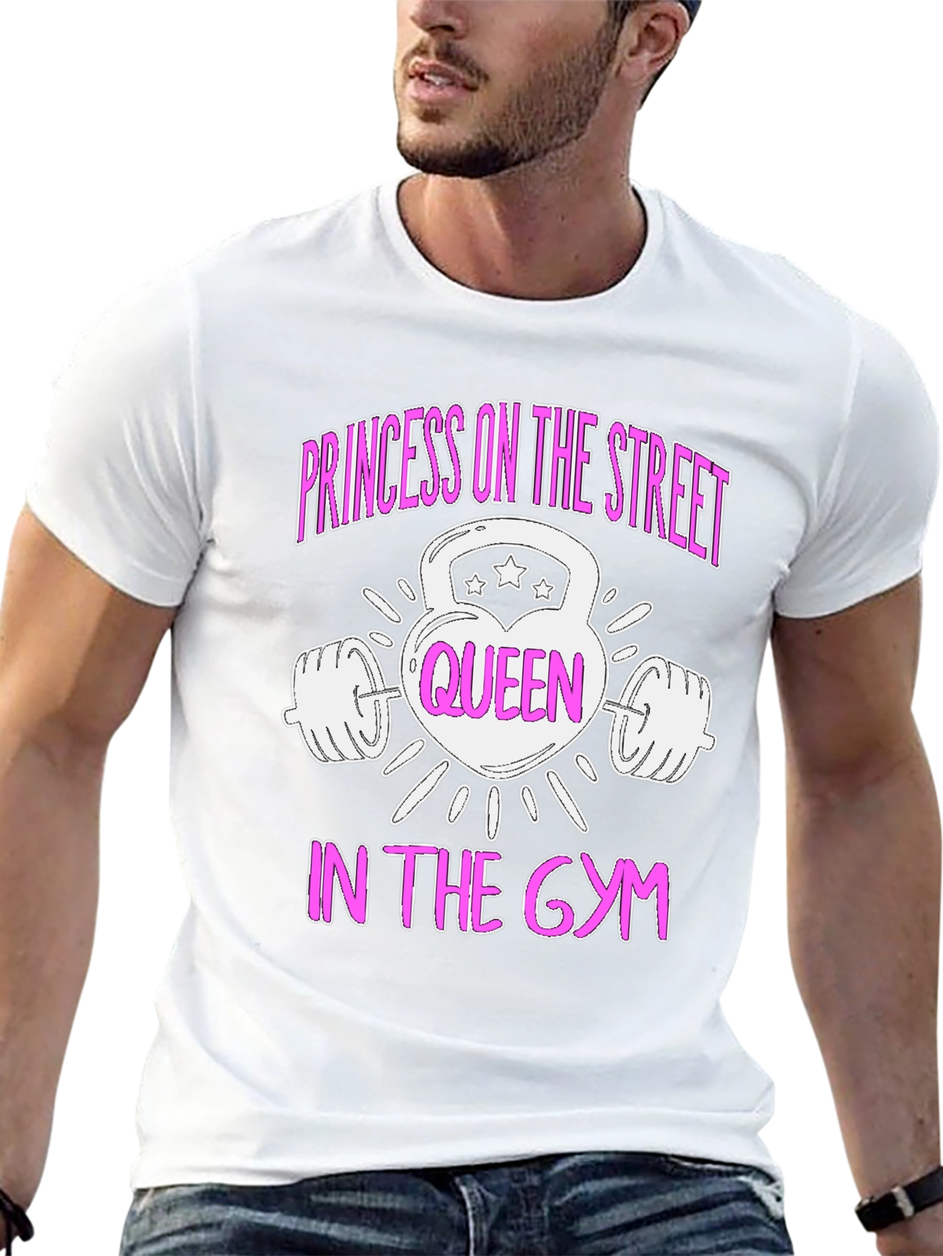 Camiseta Negra Mujer Poderosa Reina en el Gym