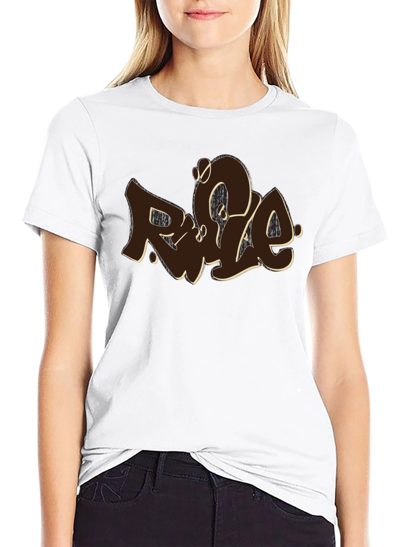 Camiseta Negra con Diseño Rule