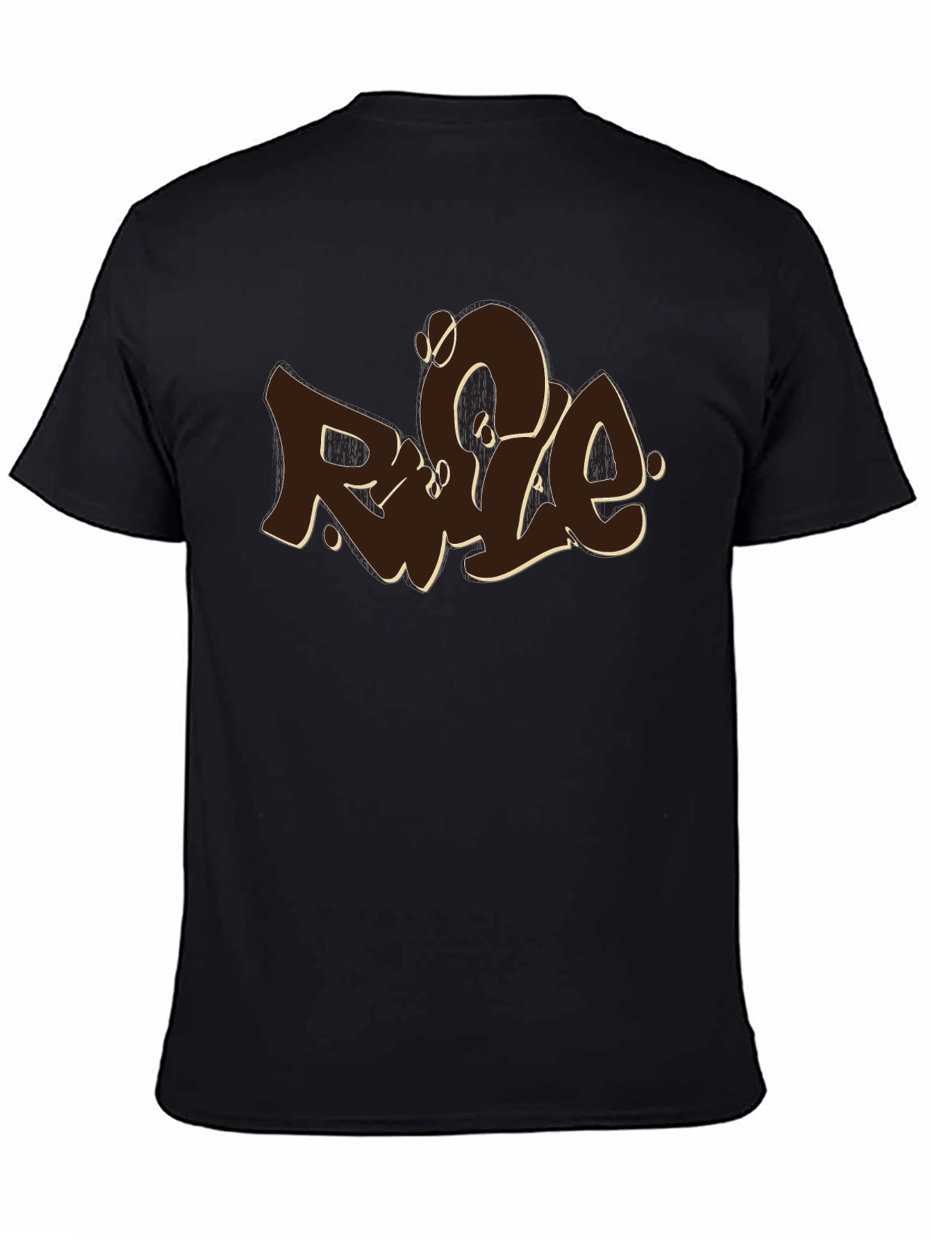 Camiseta Negra con Diseño Rule