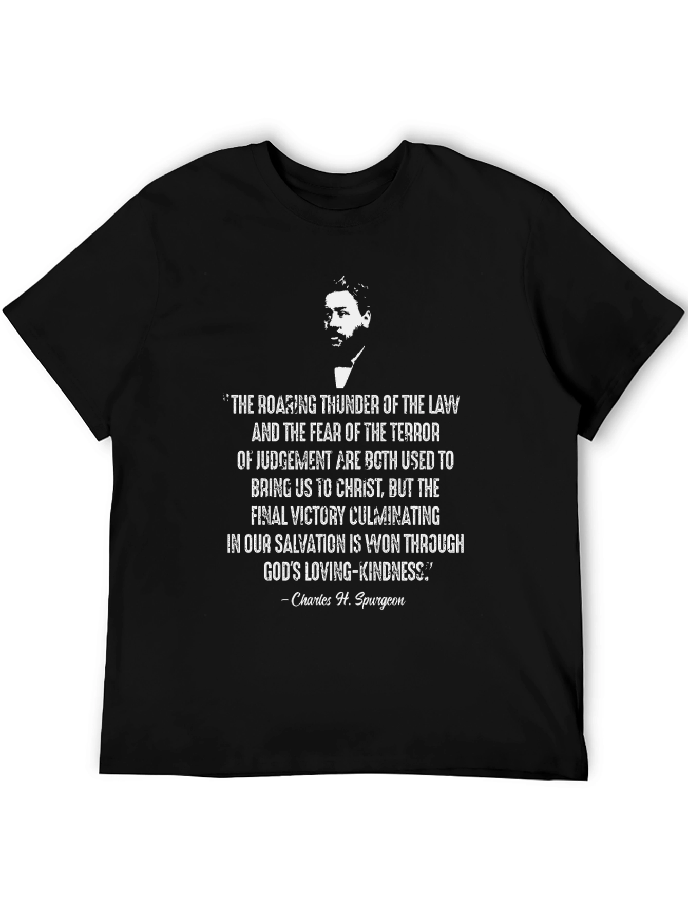 Camiseta Negra con Cita Inspiradora de Charles Spurgeon