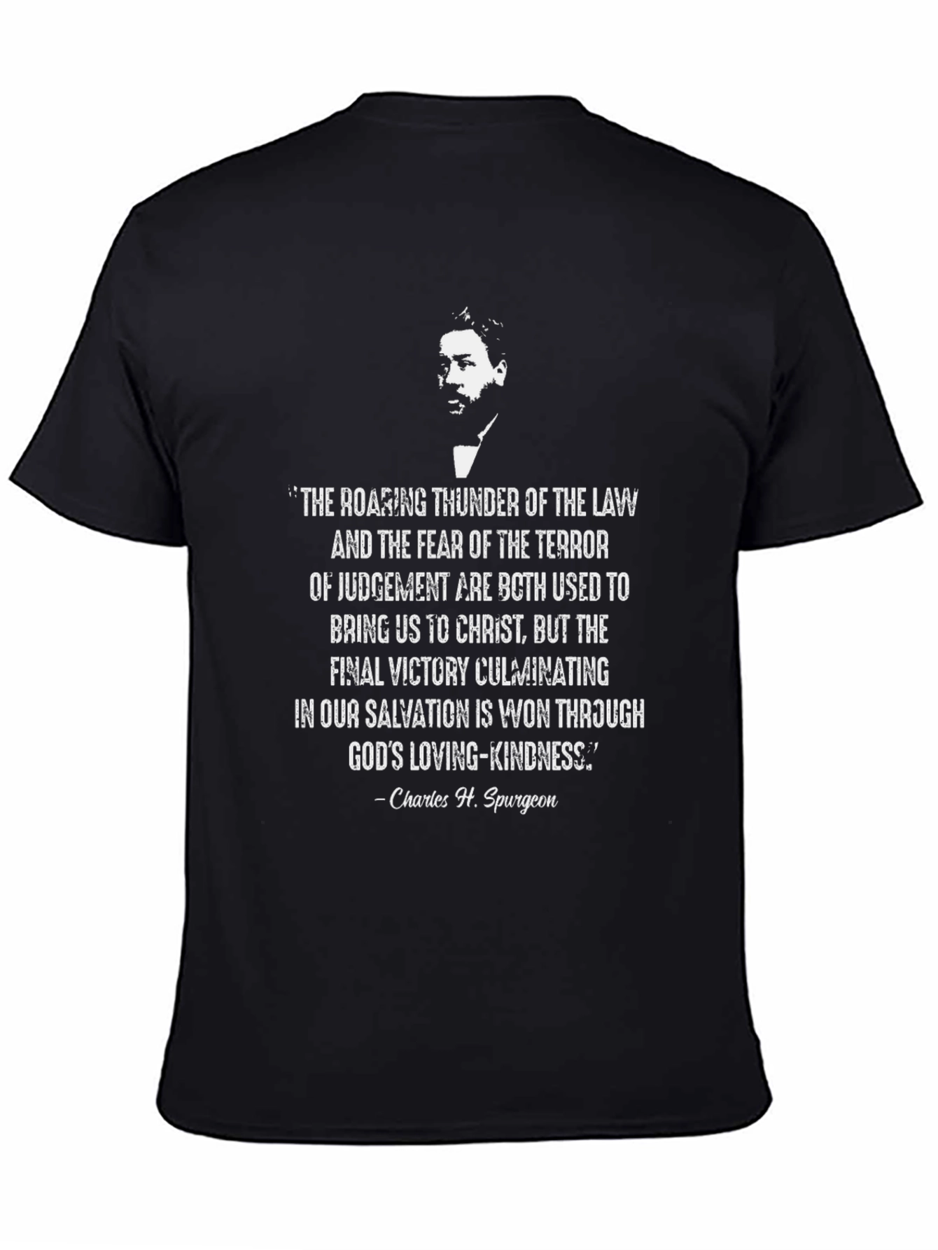 Camiseta Negra con Cita Inspiradora de Charles Spurgeon
