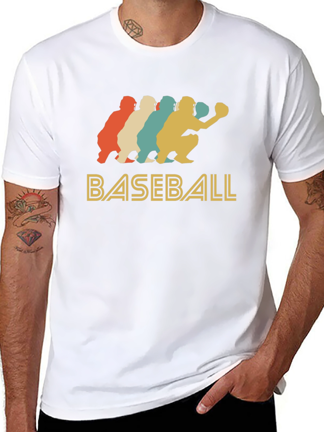Camiseta Hombre Béisbol Retro