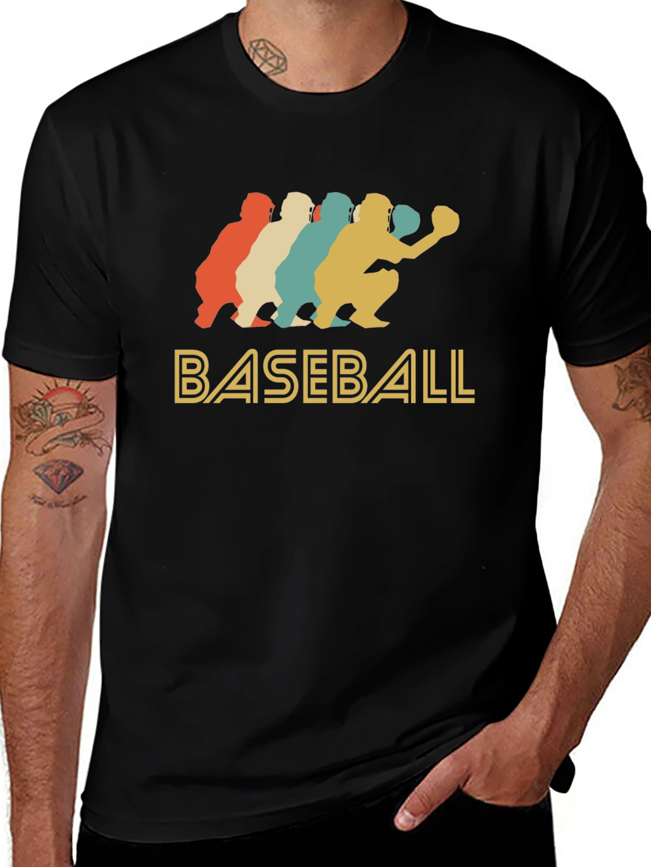 Camiseta Hombre Béisbol Retro