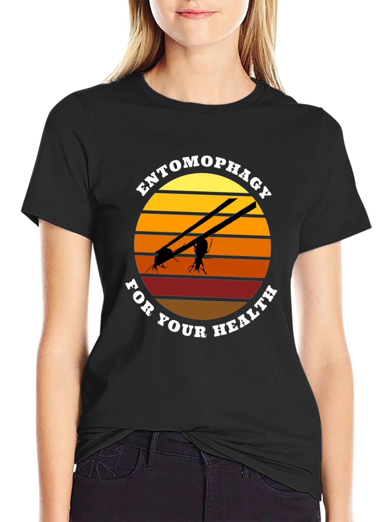 Camiseta Entomofagia Salud: Insectos Cuchillos Sol