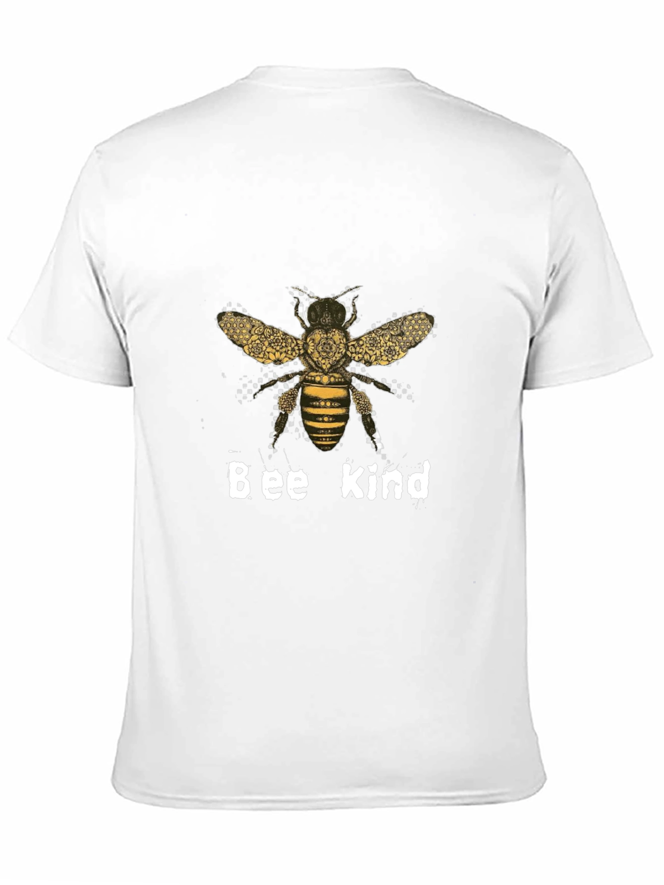 Camiseta Negra Bee Kind Diseño Abeja