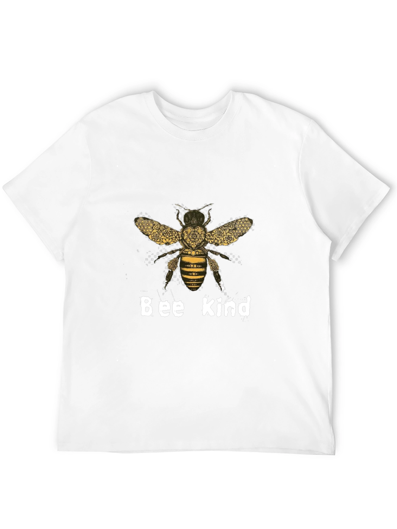 Camiseta Negra Bee Kind Diseño Abeja