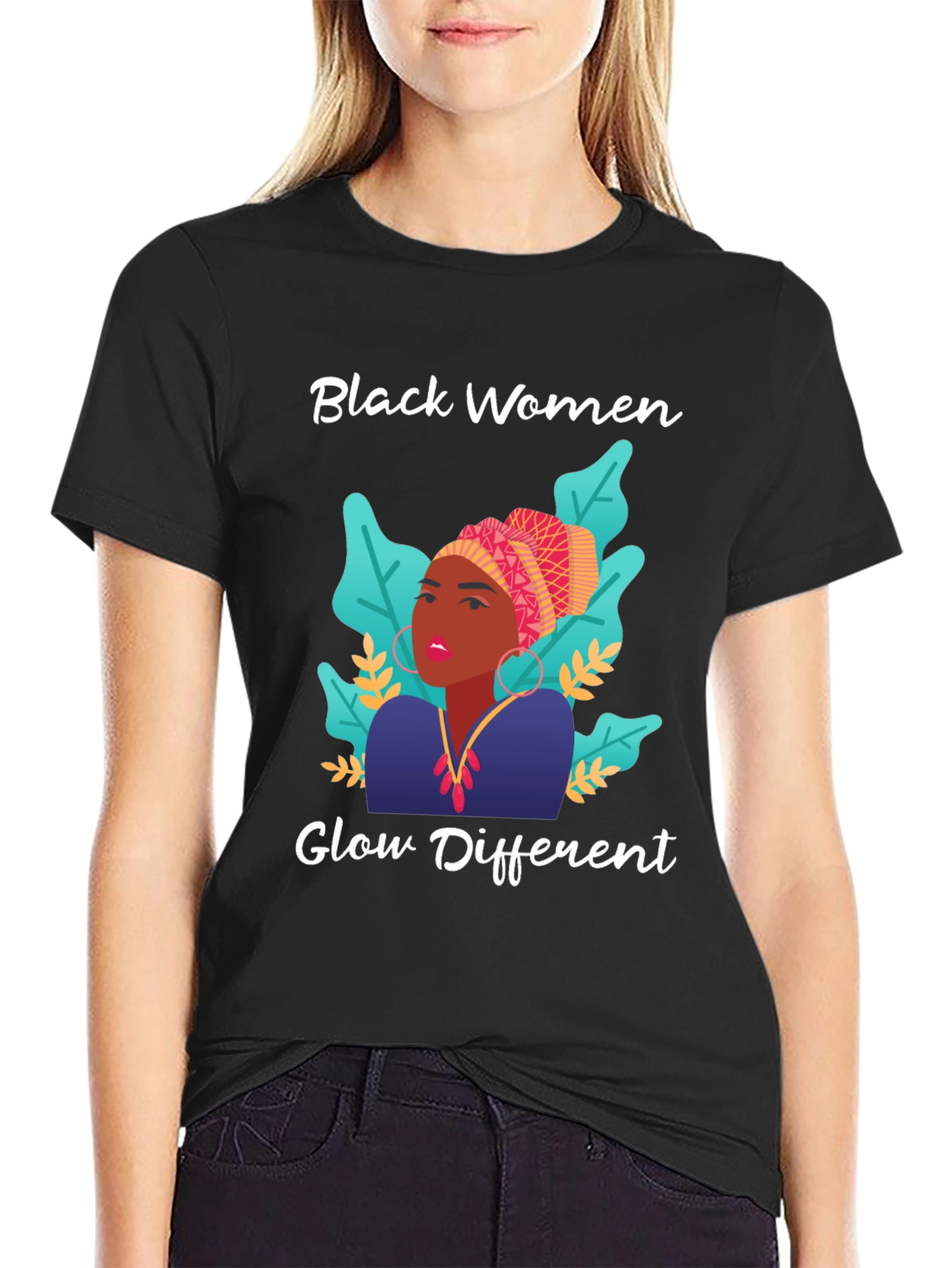 Camiseta Negra: Mujeres Negras Brillan Diferente