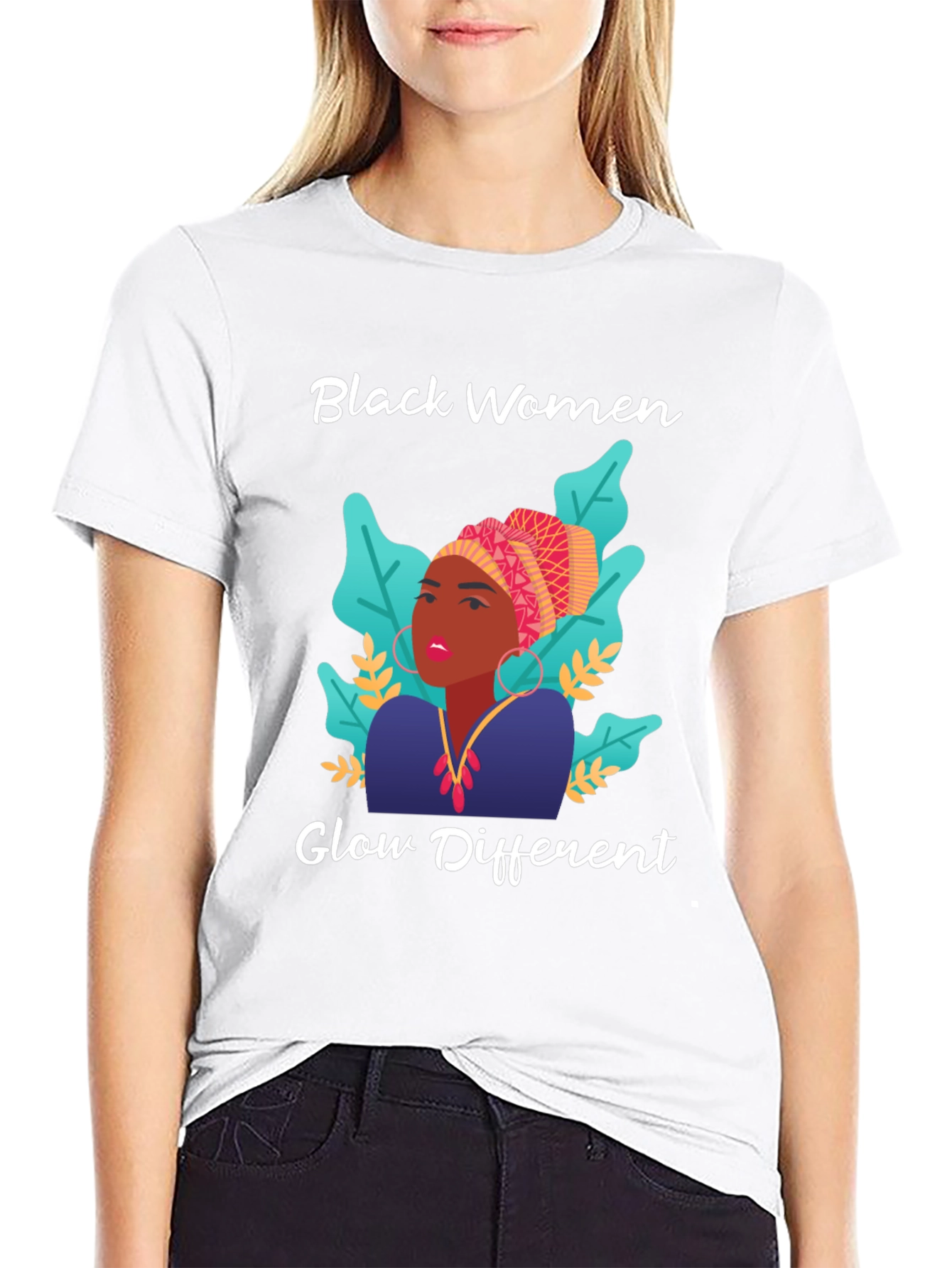 Camiseta Negra: Mujeres Negras Brillan Diferente