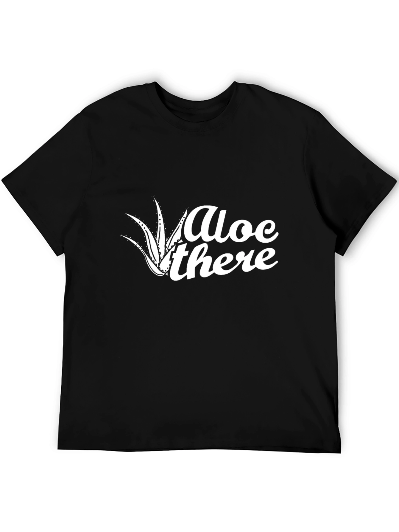 Camiseta Negra Hombre con Diseño Aloe There