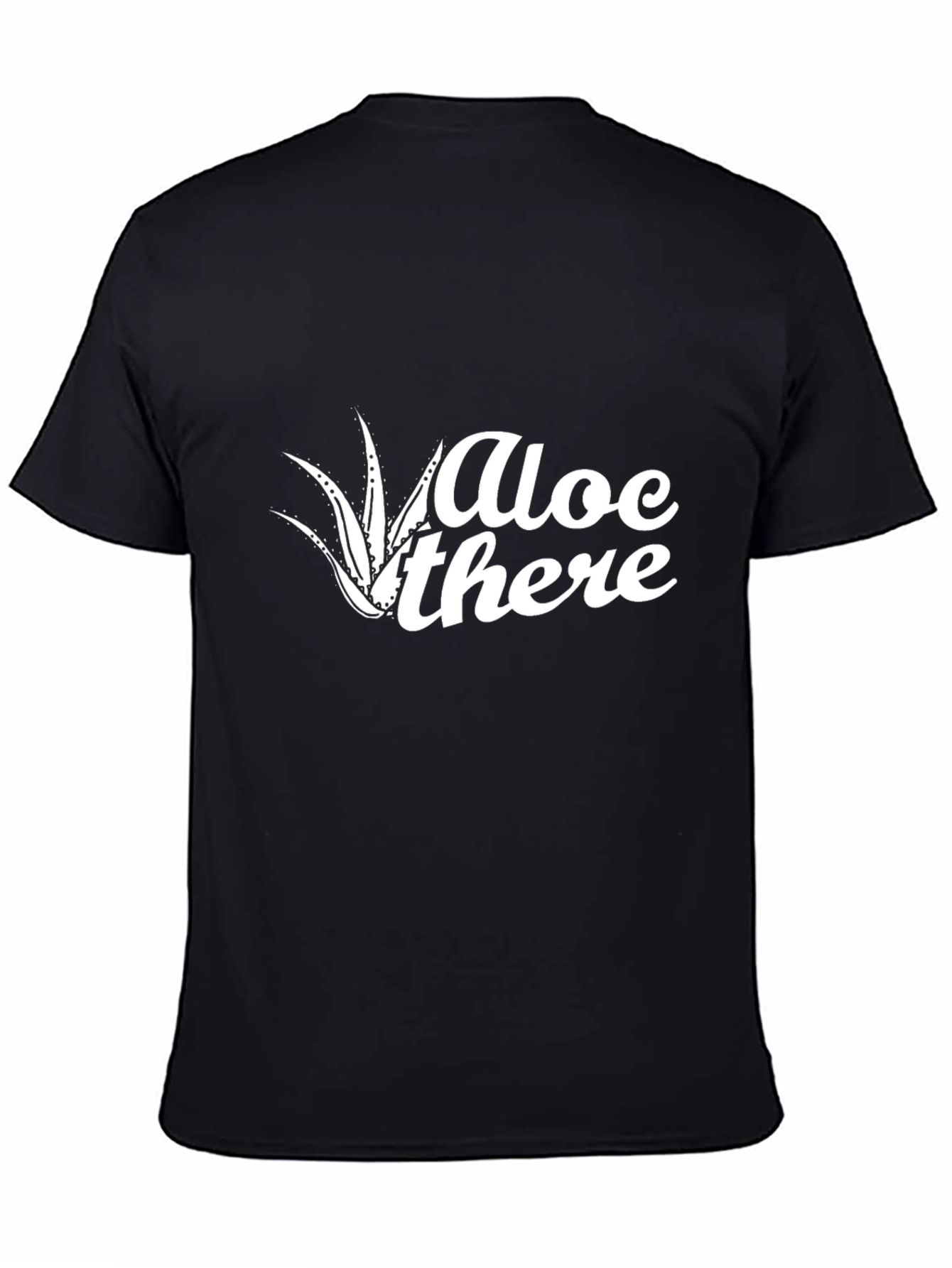 Camiseta Negra Hombre con Diseño Aloe There