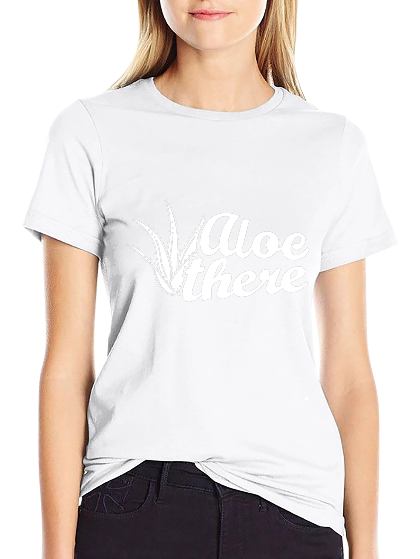 Camiseta Negra Hombre con Diseño Aloe There