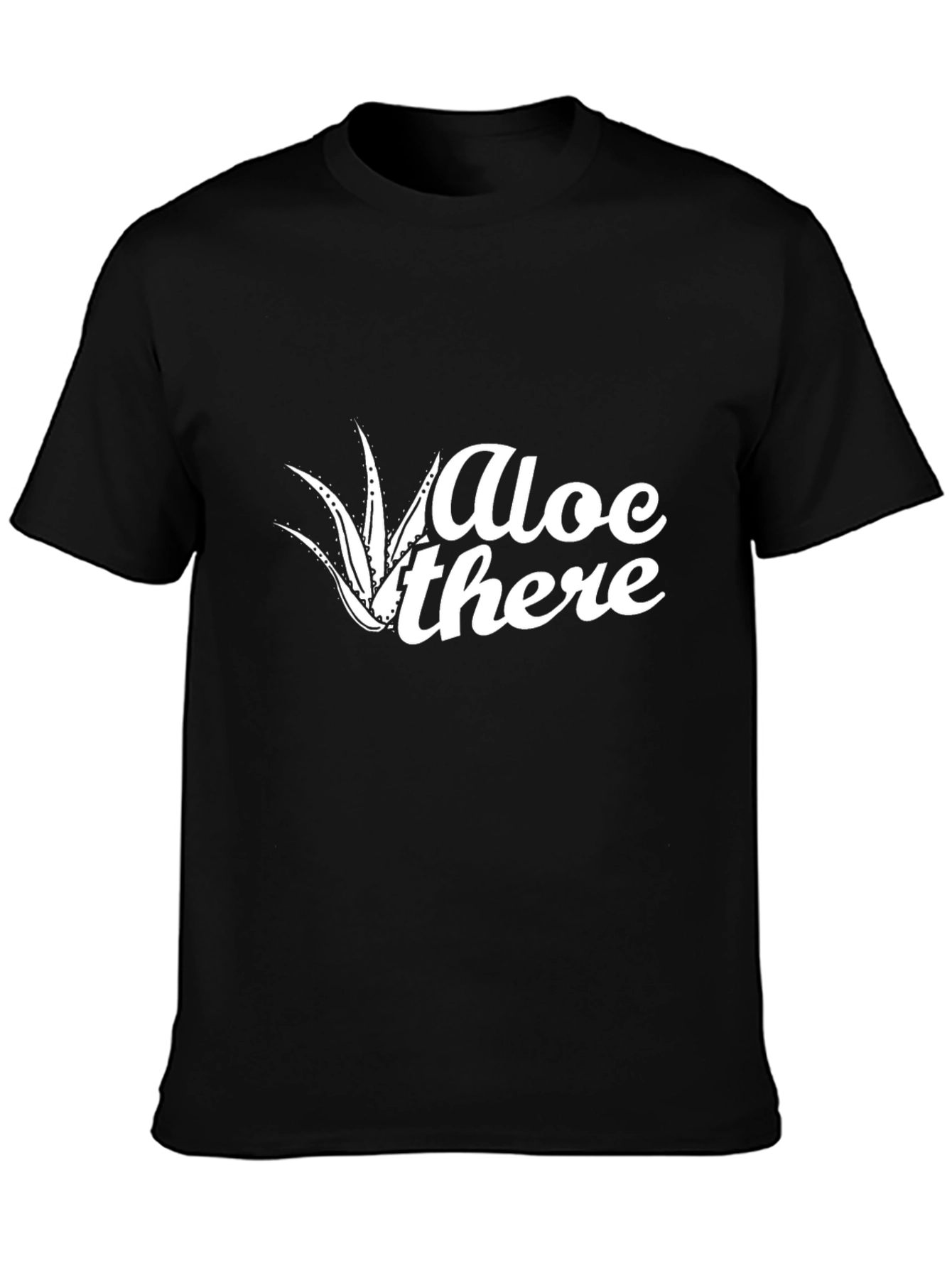 Camiseta Negra Hombre con Diseño Aloe There
