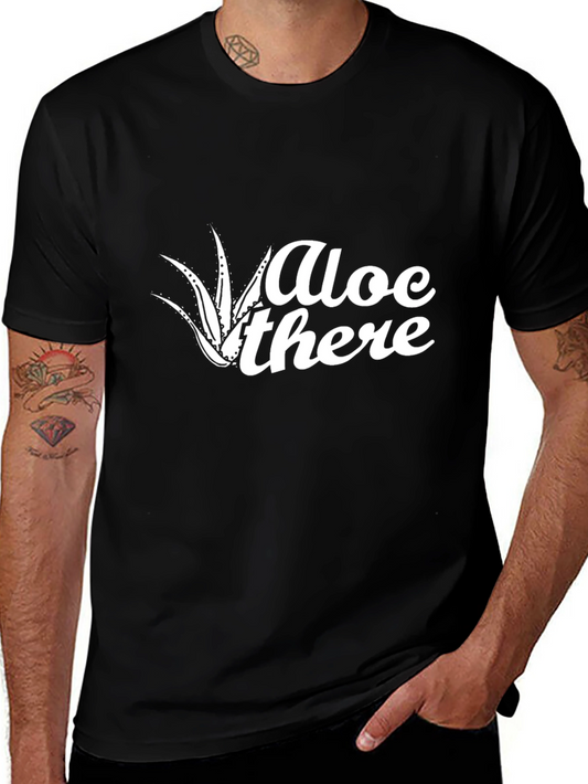 Camiseta Negra Hombre con Diseño Aloe There