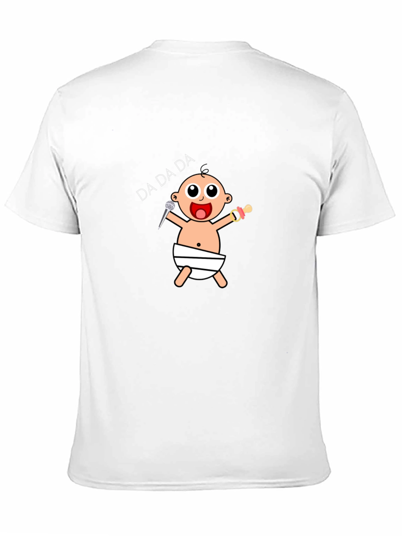 Camiseta Negra con Diseño de Bebé Cantante