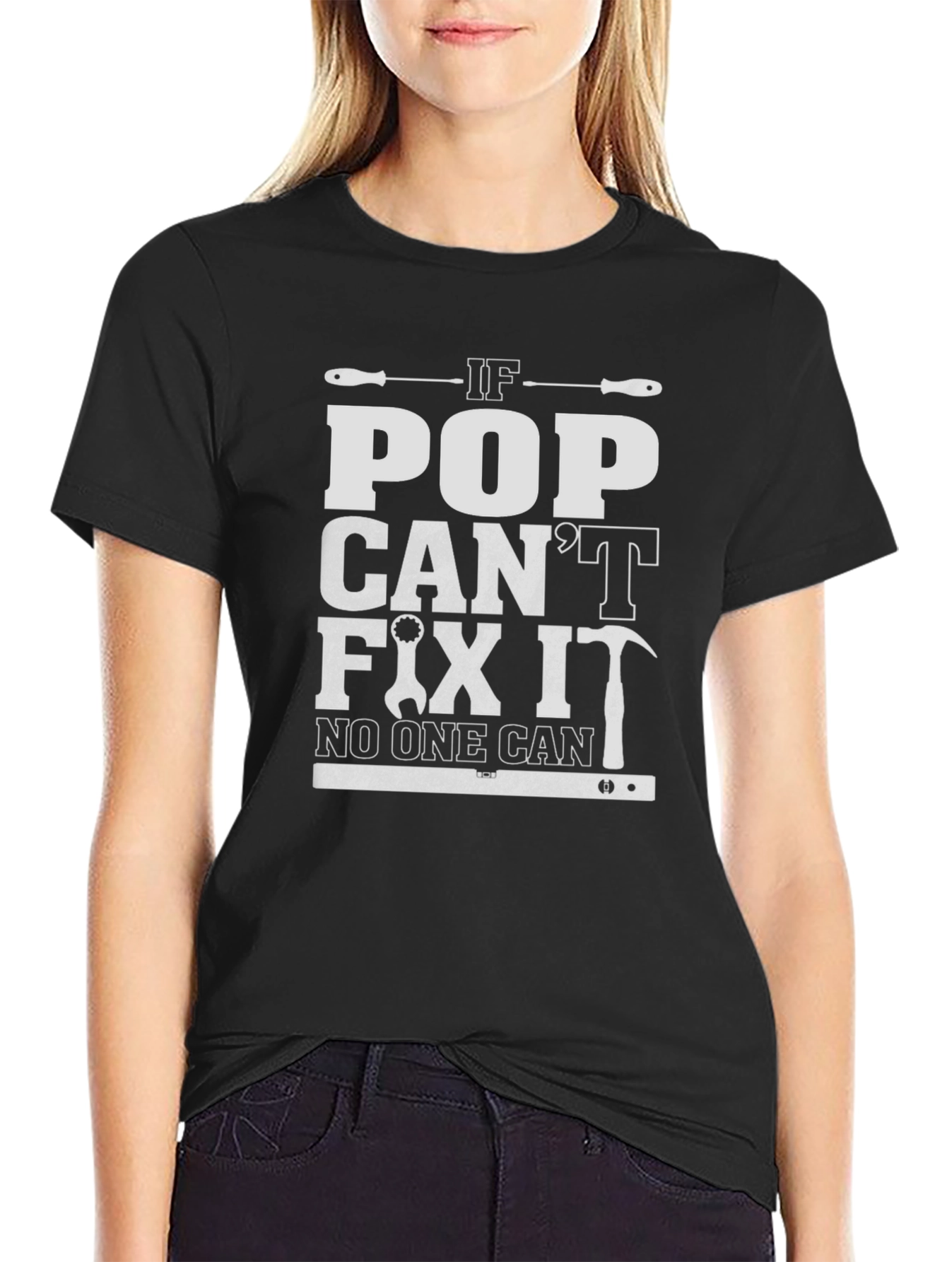 Camiseta Negra Si Papá No Puede Arreglarlo