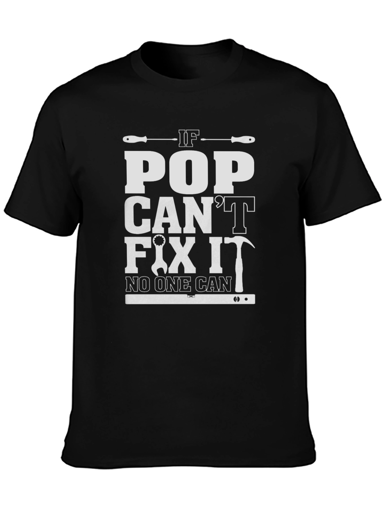 Camiseta Negra Si Papá No Puede Arreglarlo
