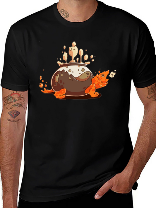 Camiseta Negra con Diseño de Tortuga Olla Mágica