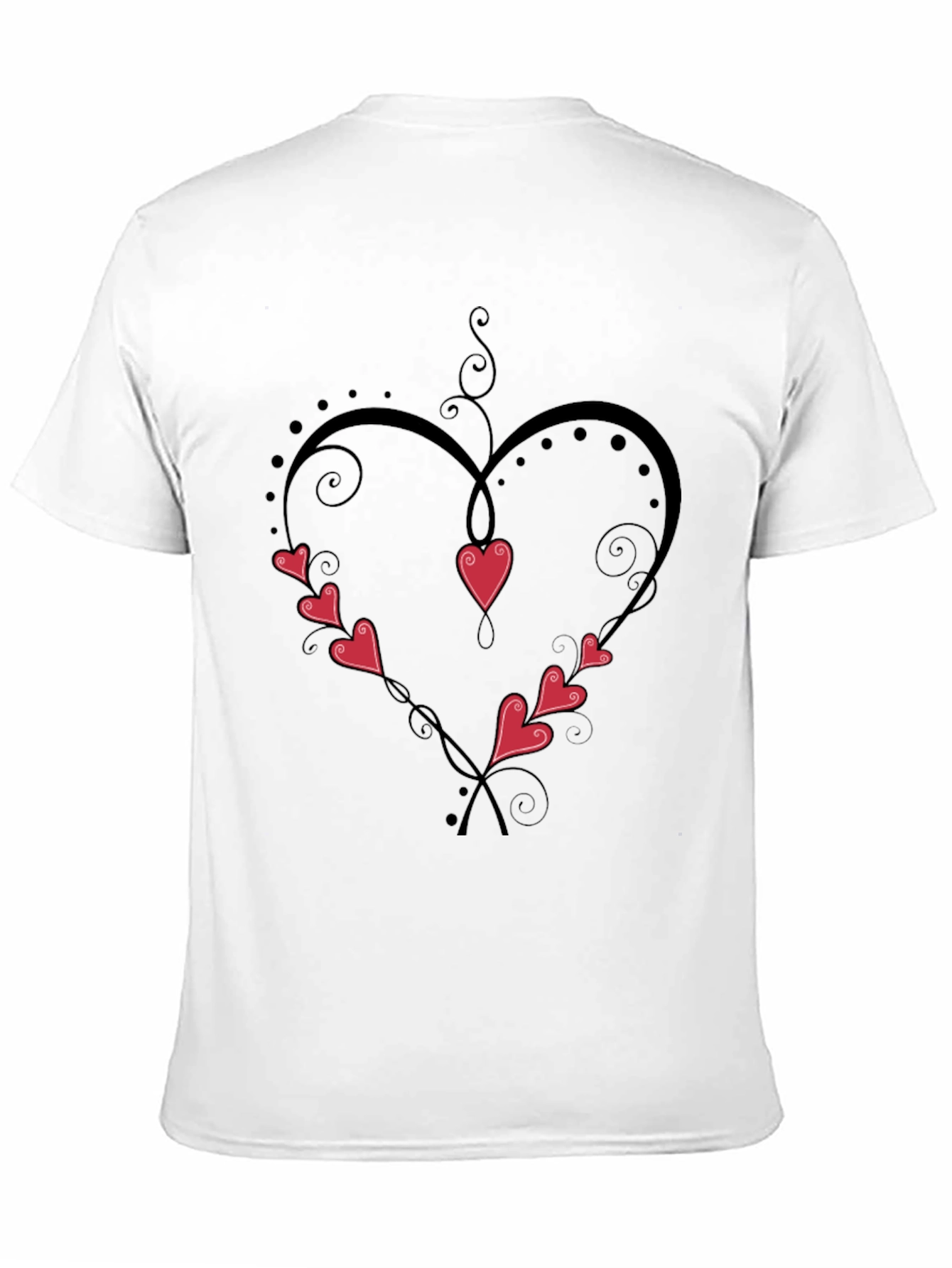 Camiseta Negra Corazón Enredado
