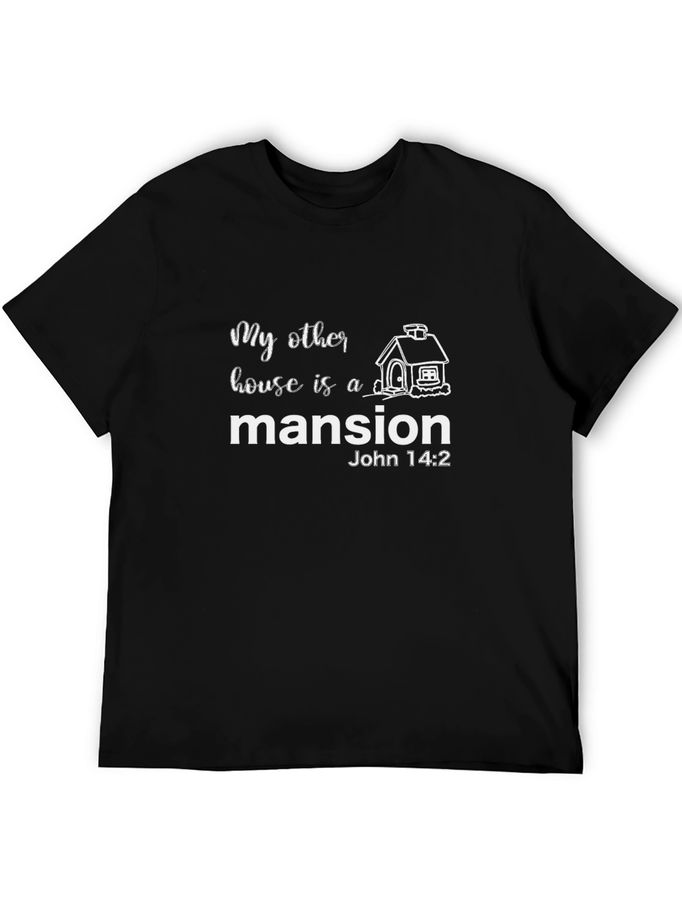 Camiseta Negra Mansión - Versículo Bíblico