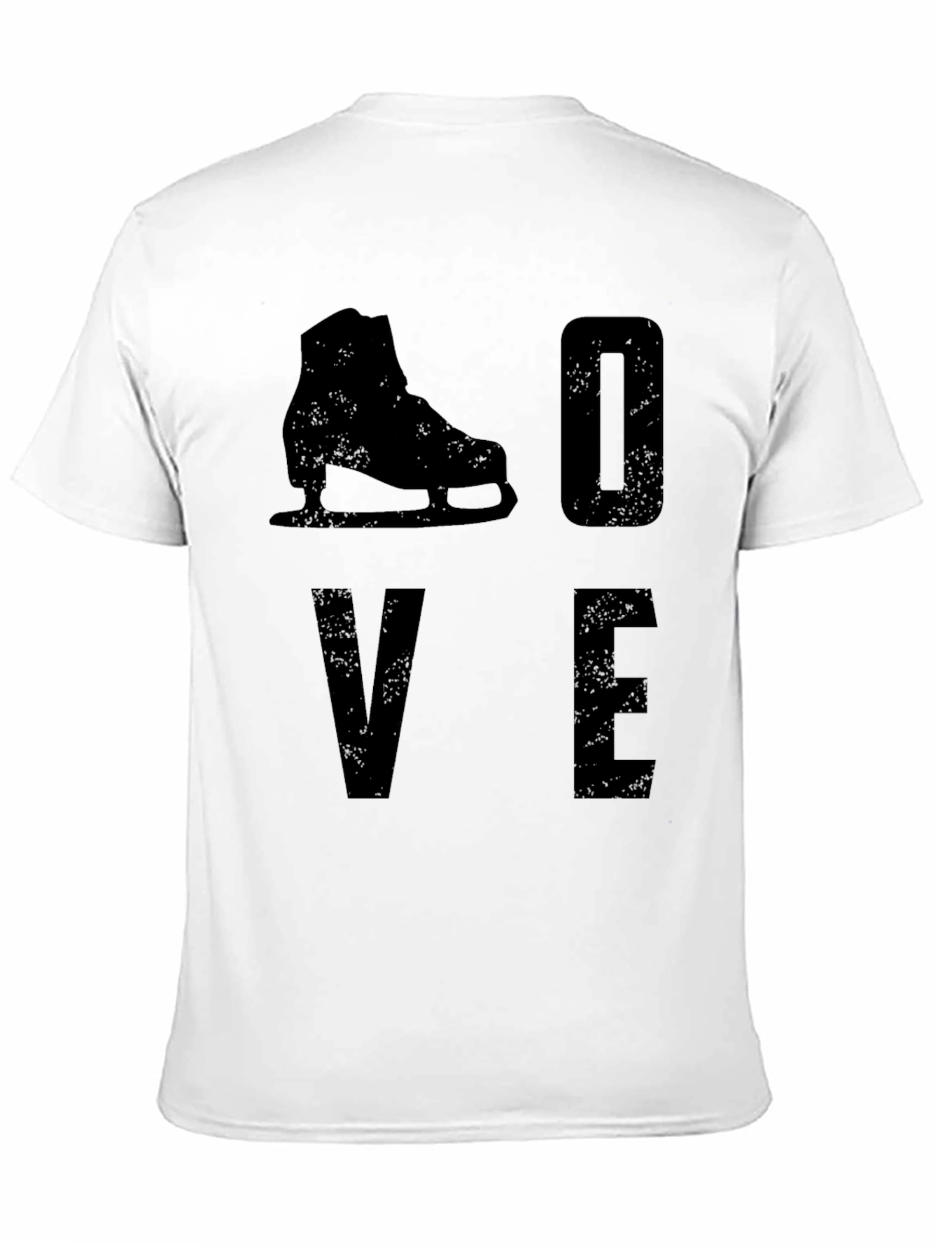 Camiseta Negra Love con Patín de Hielo