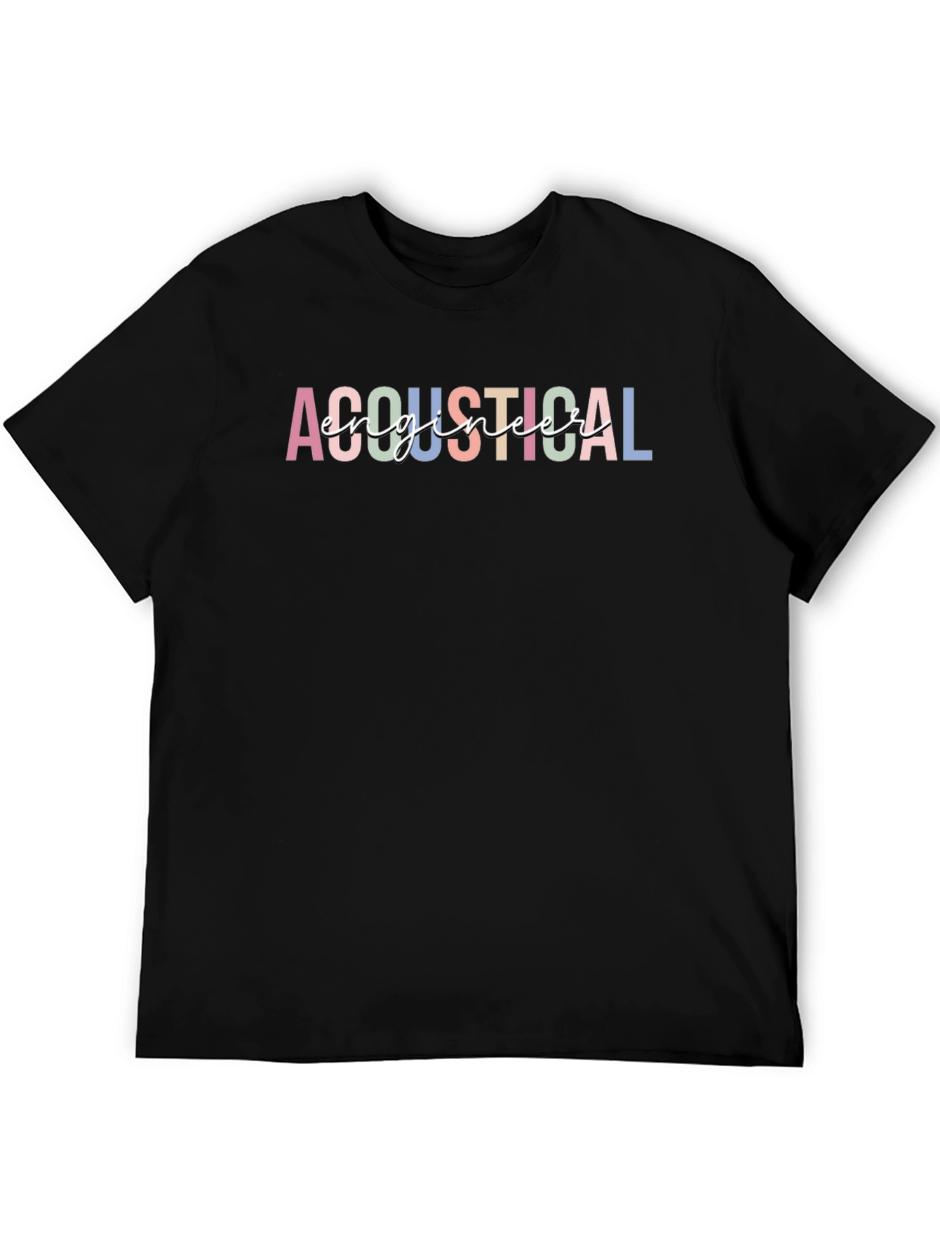 Camiseta Negra con Diseño de Ingeniero Acústico