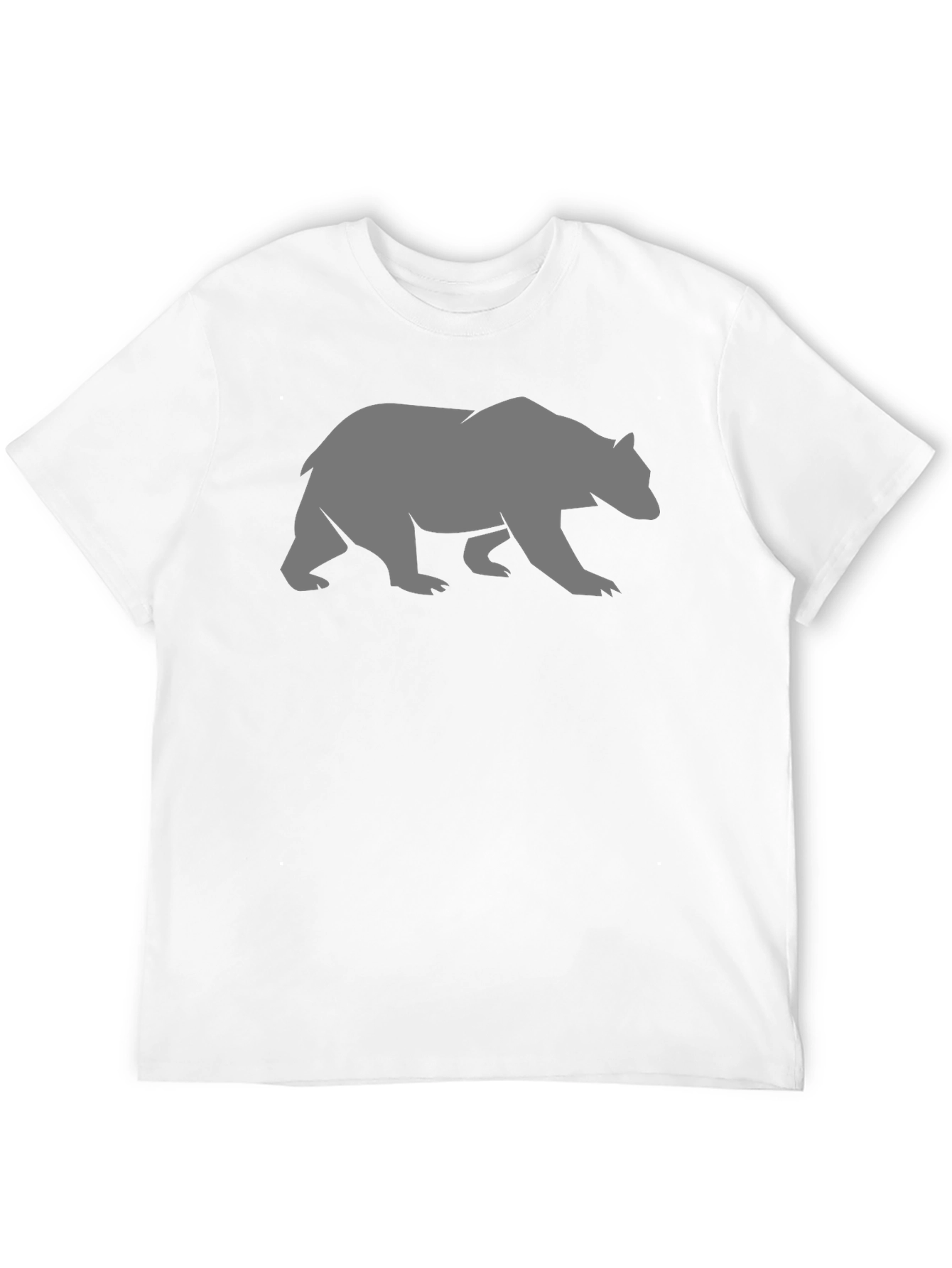 Camiseta Negra Oso Gris Casual