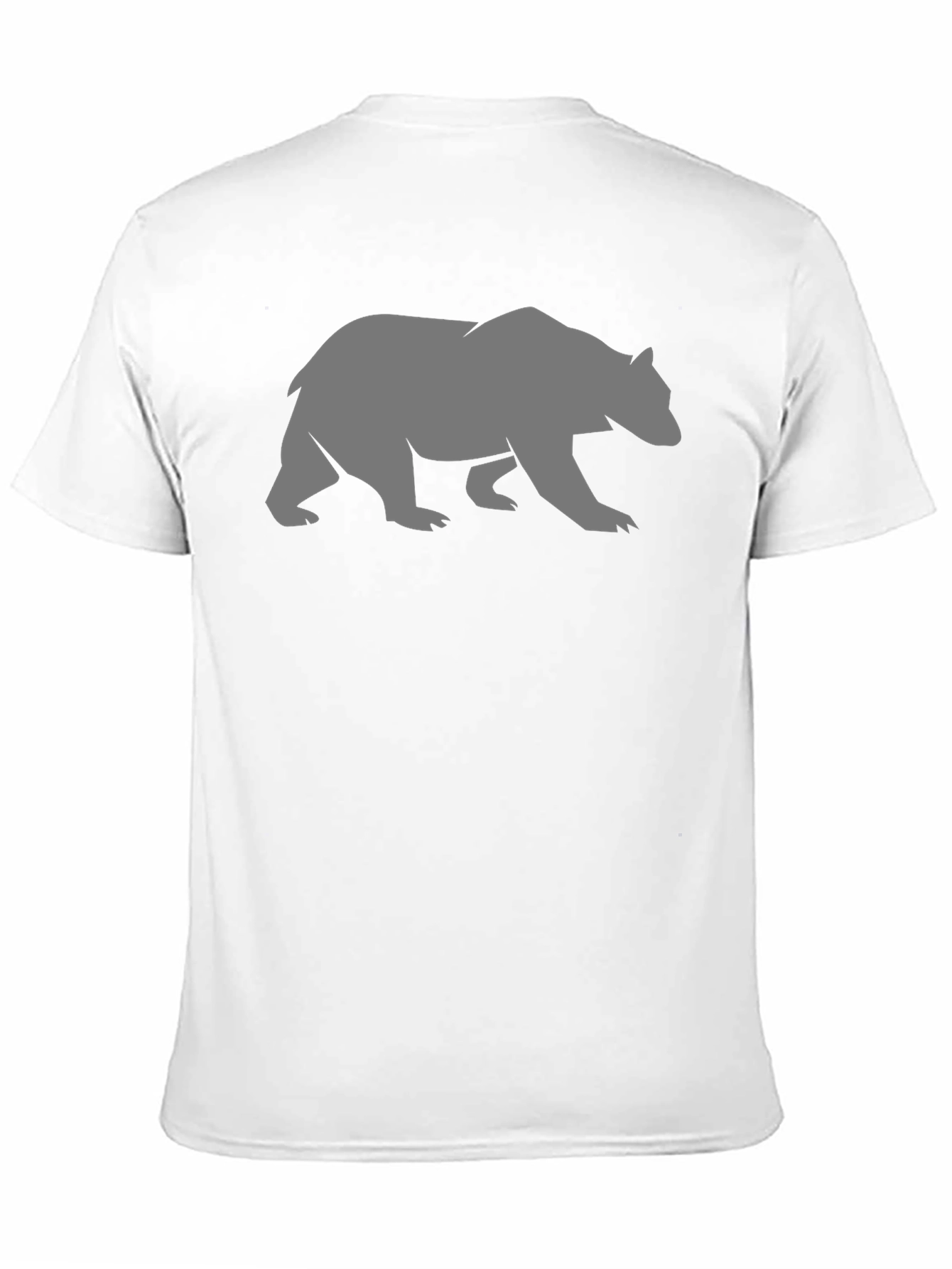Camiseta Negra Oso Gris Casual