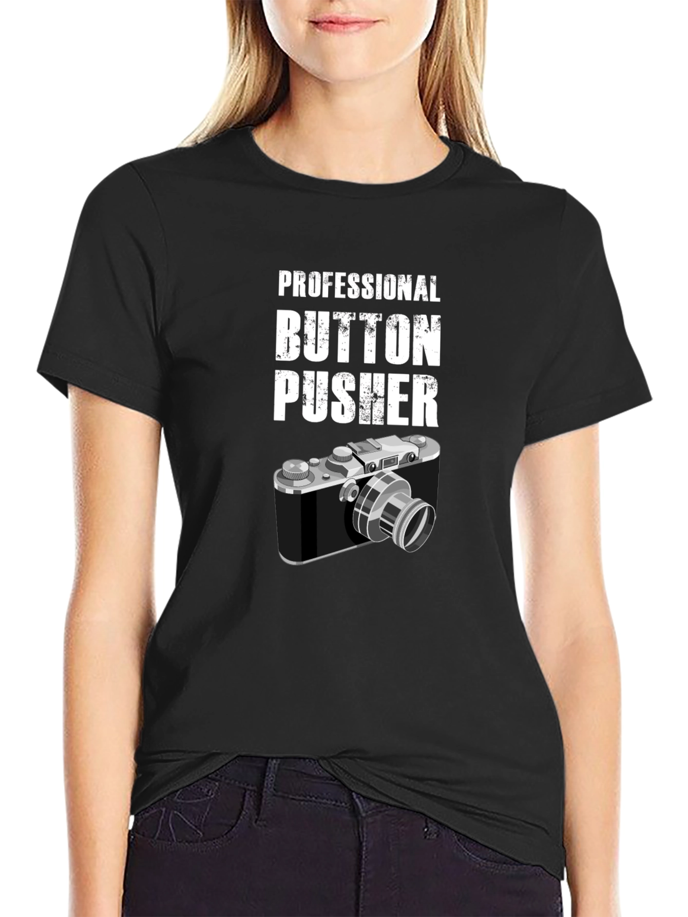 Camiseta Negra Professional Button Pusher