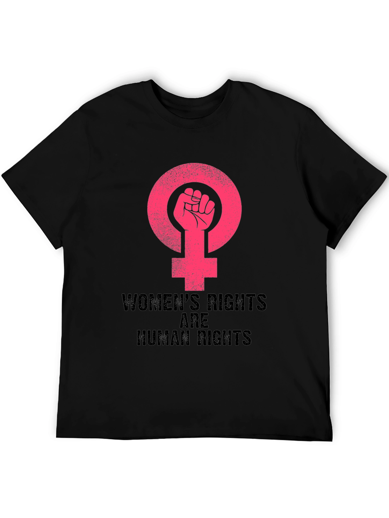 Camiseta Negra Feminista: Derechos de la Mujer