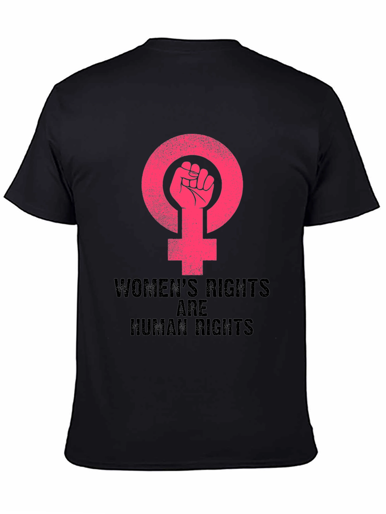 Camiseta Negra Feminista: Derechos de la Mujer